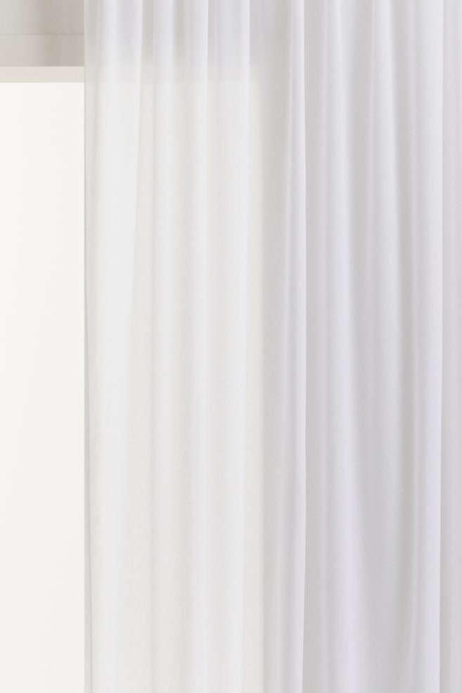 2-pack Curtain Panels - White/Taupe/Light khaki green/Beige - 1