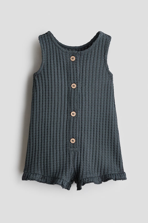 Детские комбинезоны H&M Waffle-Knit Romper Suit