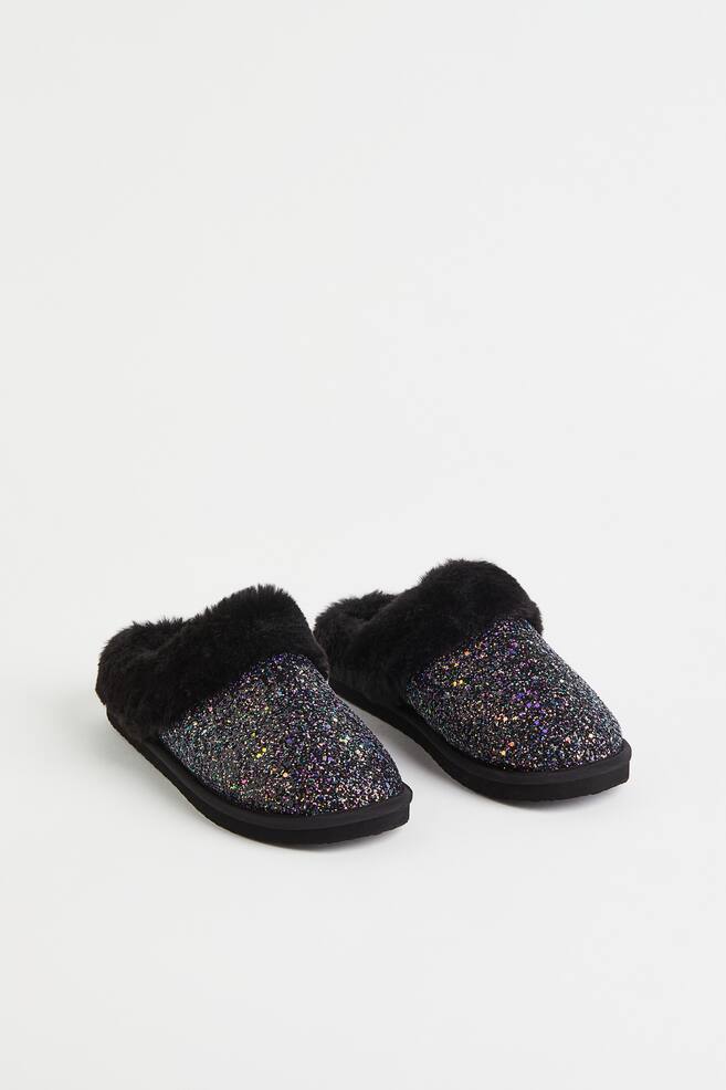 Glittery slippers - Black - 4