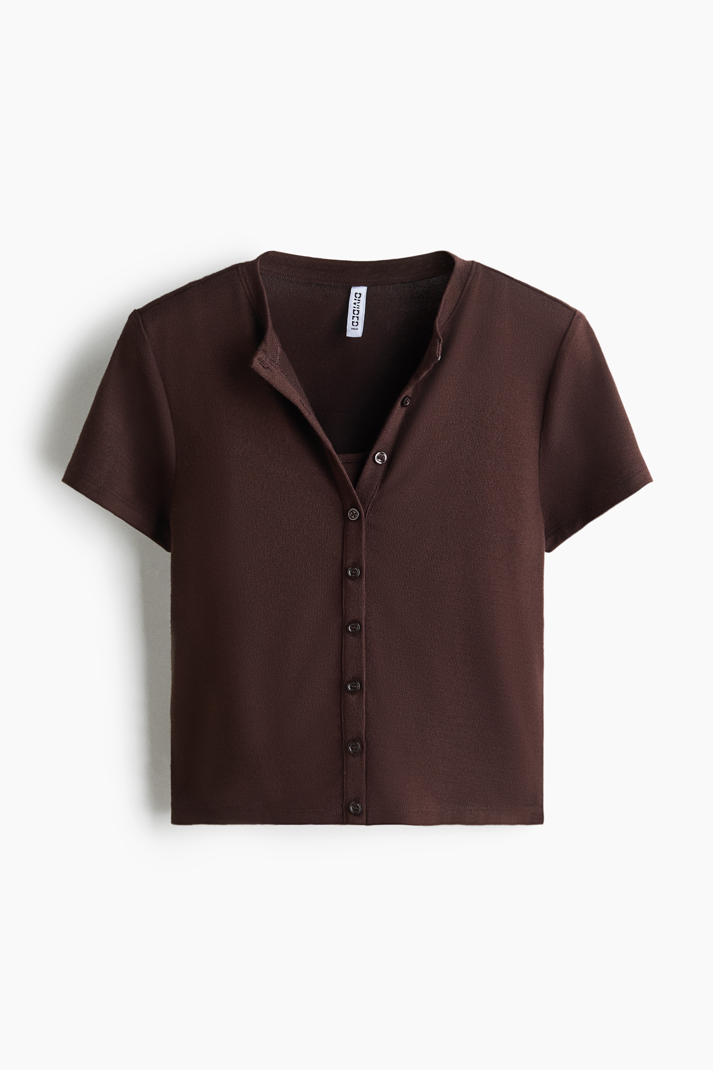 Layered short-sleeved cardigan