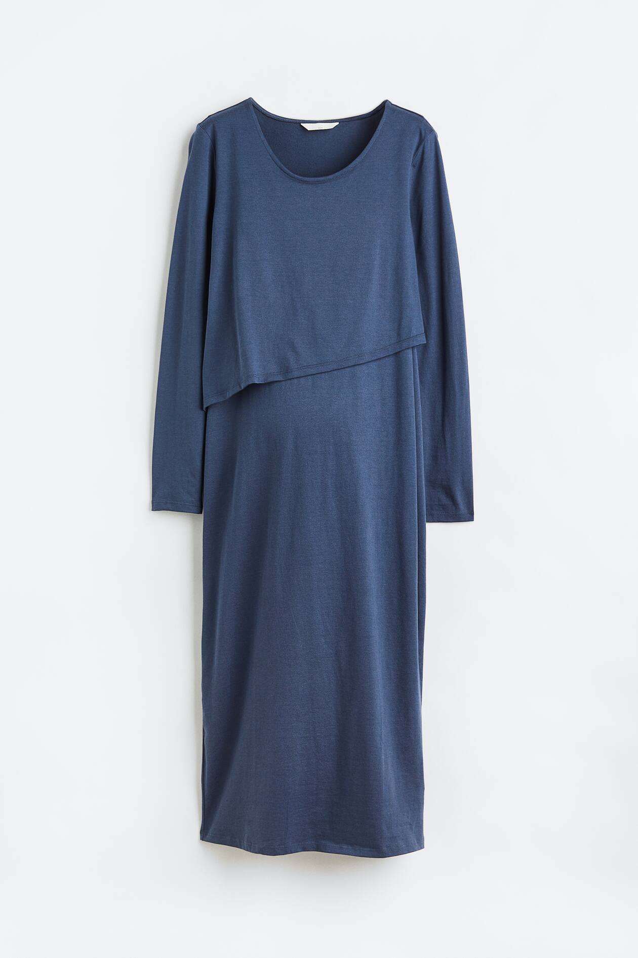 MAMA Robe d�??allaitement en modal m?�lang?� - Bleu marine - FEMME | H&M FR
