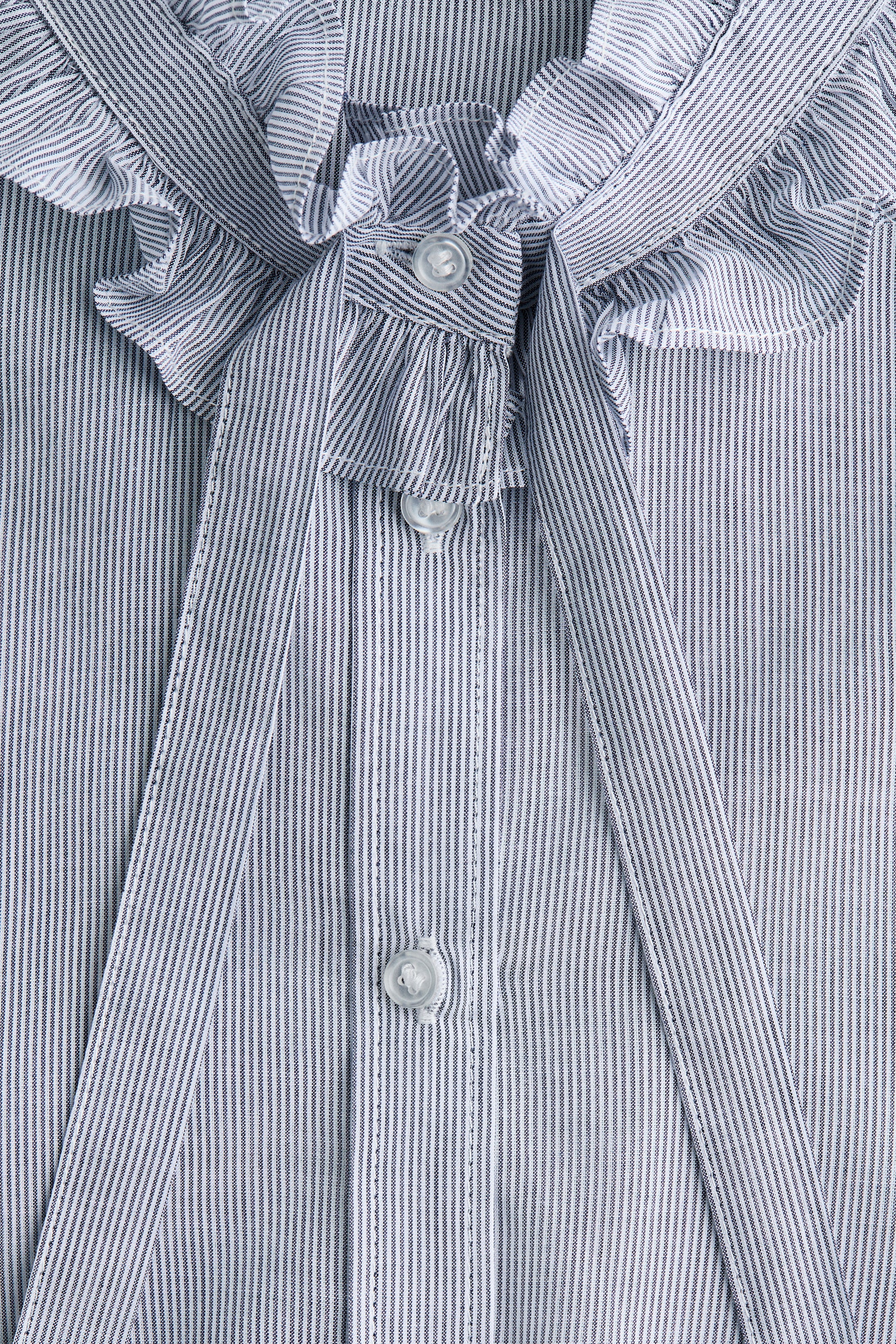 Ampliar la imagen: Blusa con olanes - Azul oscuro/Rayado - Ladies | H&M MX 2