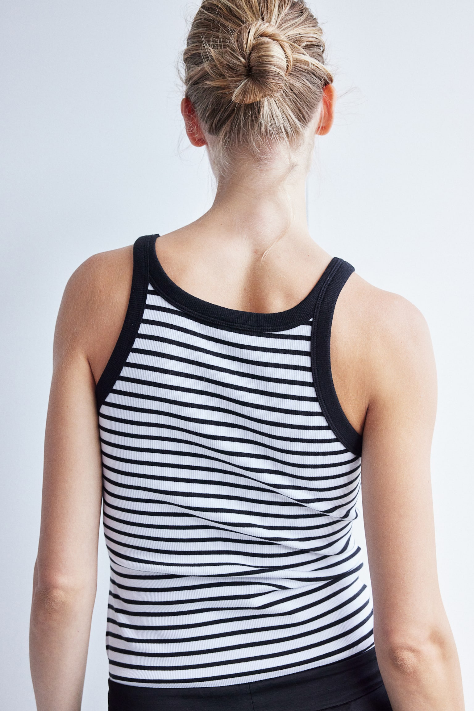 MAMA Rib Tank - White/Black stripe/Cream/Dark grey/Black/White - 6