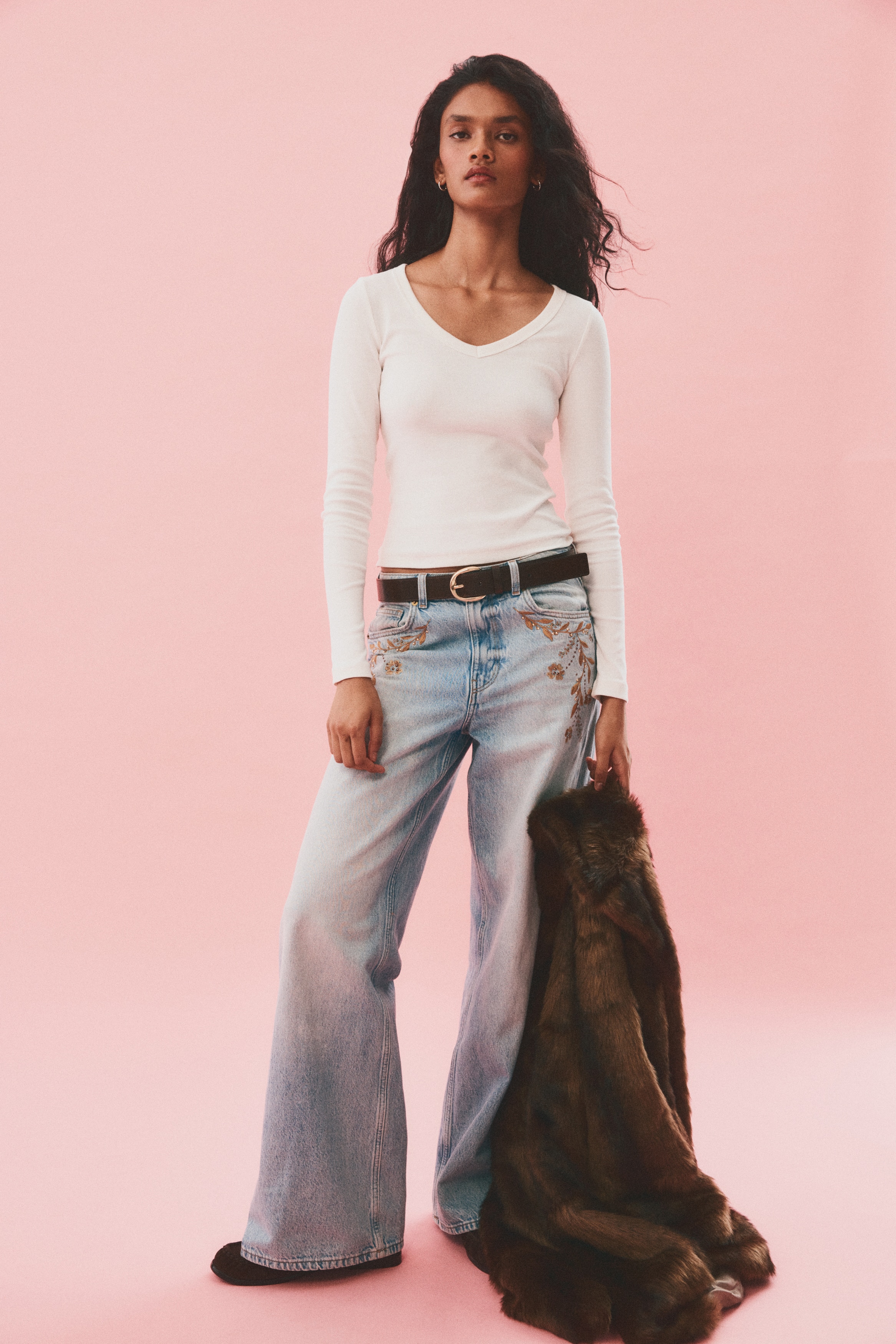 V-neck cotton top