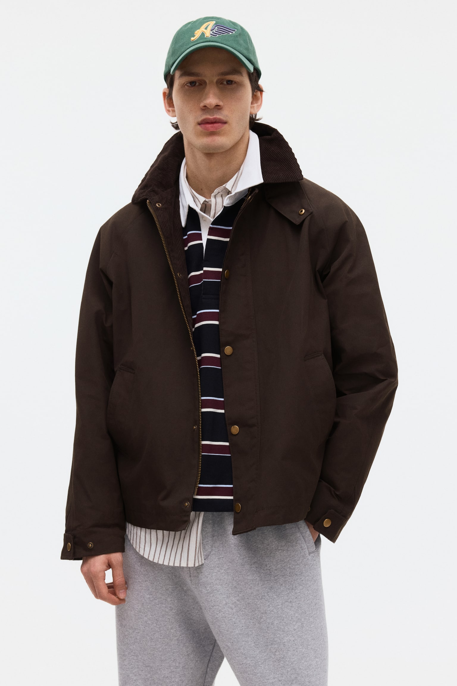 Workwear jacket - Dark khaki green - 7