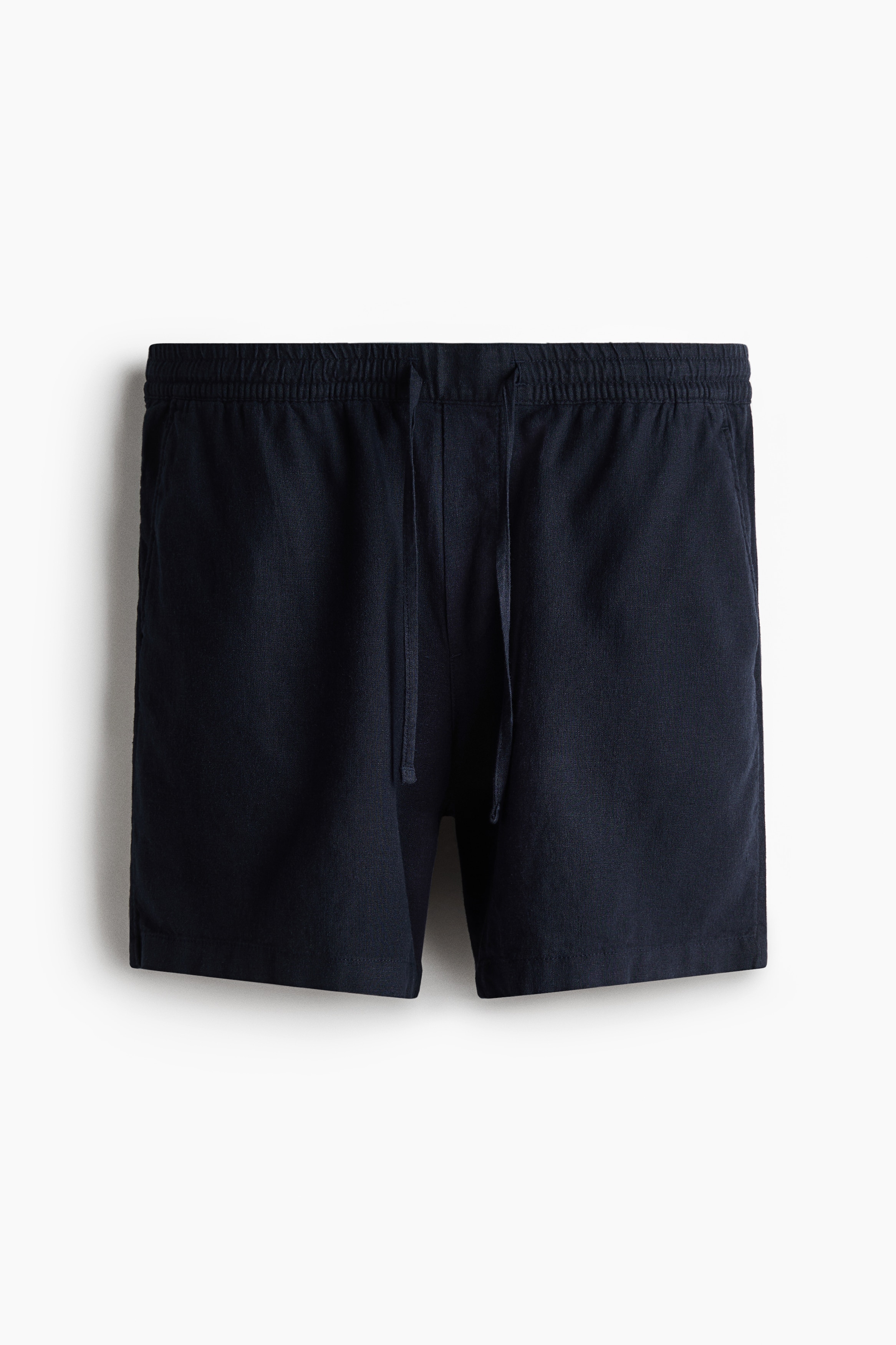 Relaxed-Fit Linen-Blend Shorts - Navy blue/White/Black/Brown/White/striped