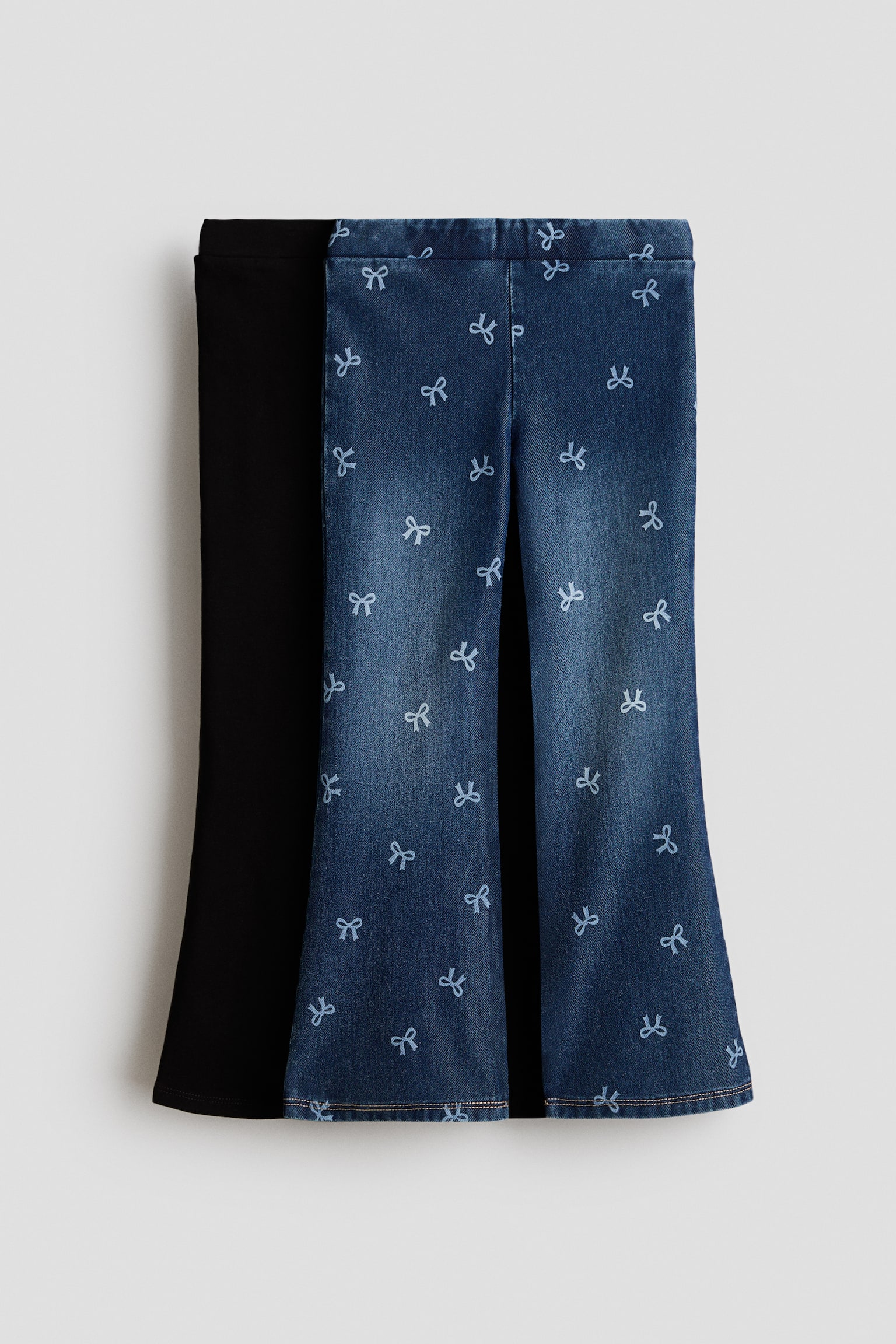 2-pack jeggings - Dark denim blue/Bows