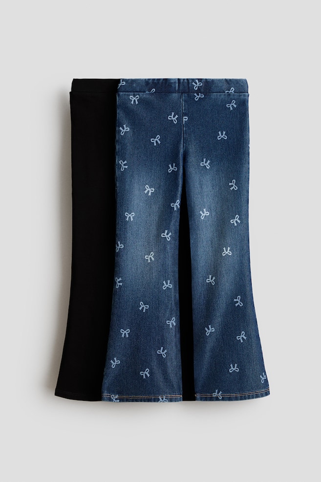 2-Pack Jeggings - Dark denim blue/bows/Denim gray/hearts - 1