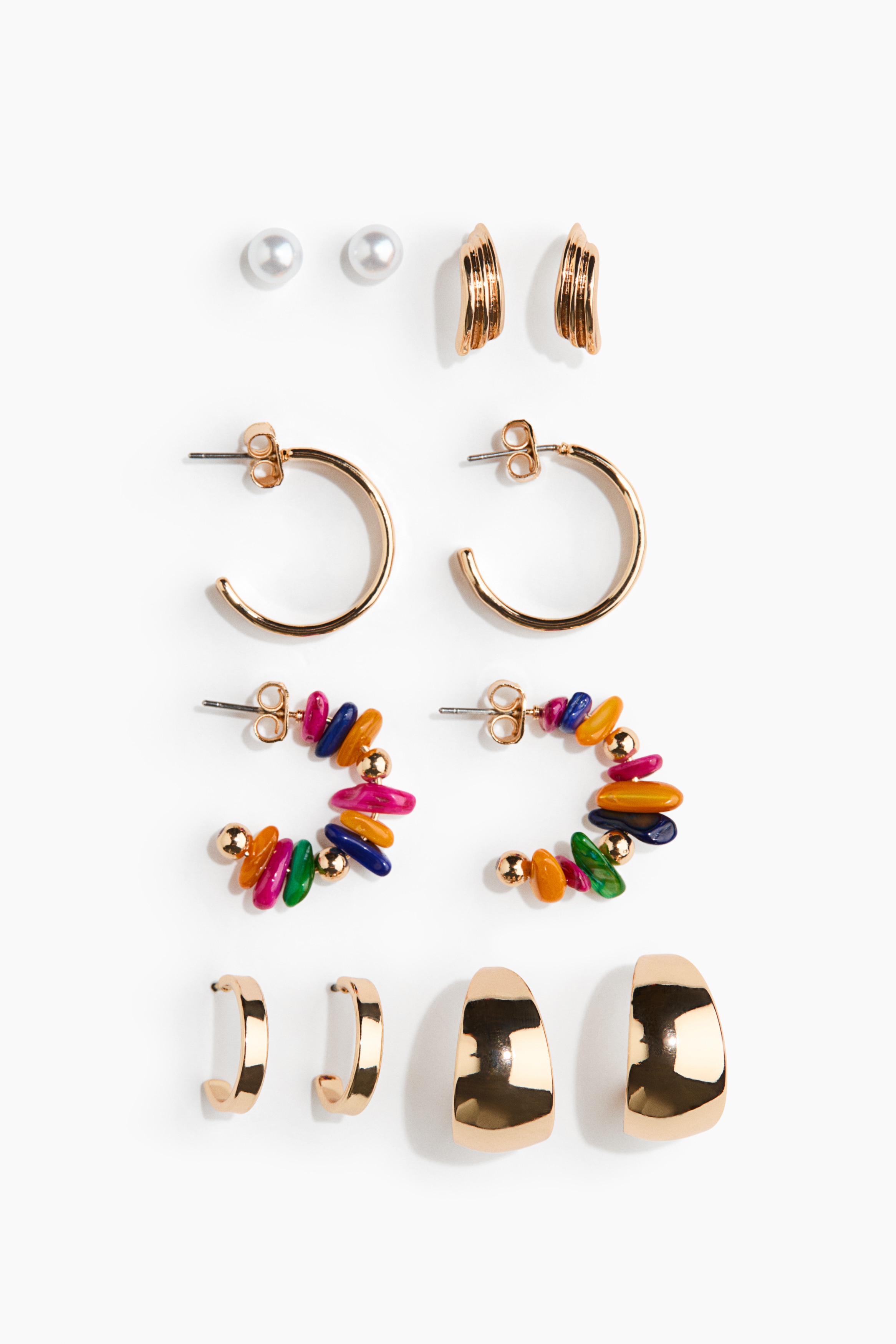 ピアス 6ペアセット - ゴールドカラー／オレンジ - レディース | H&M JP