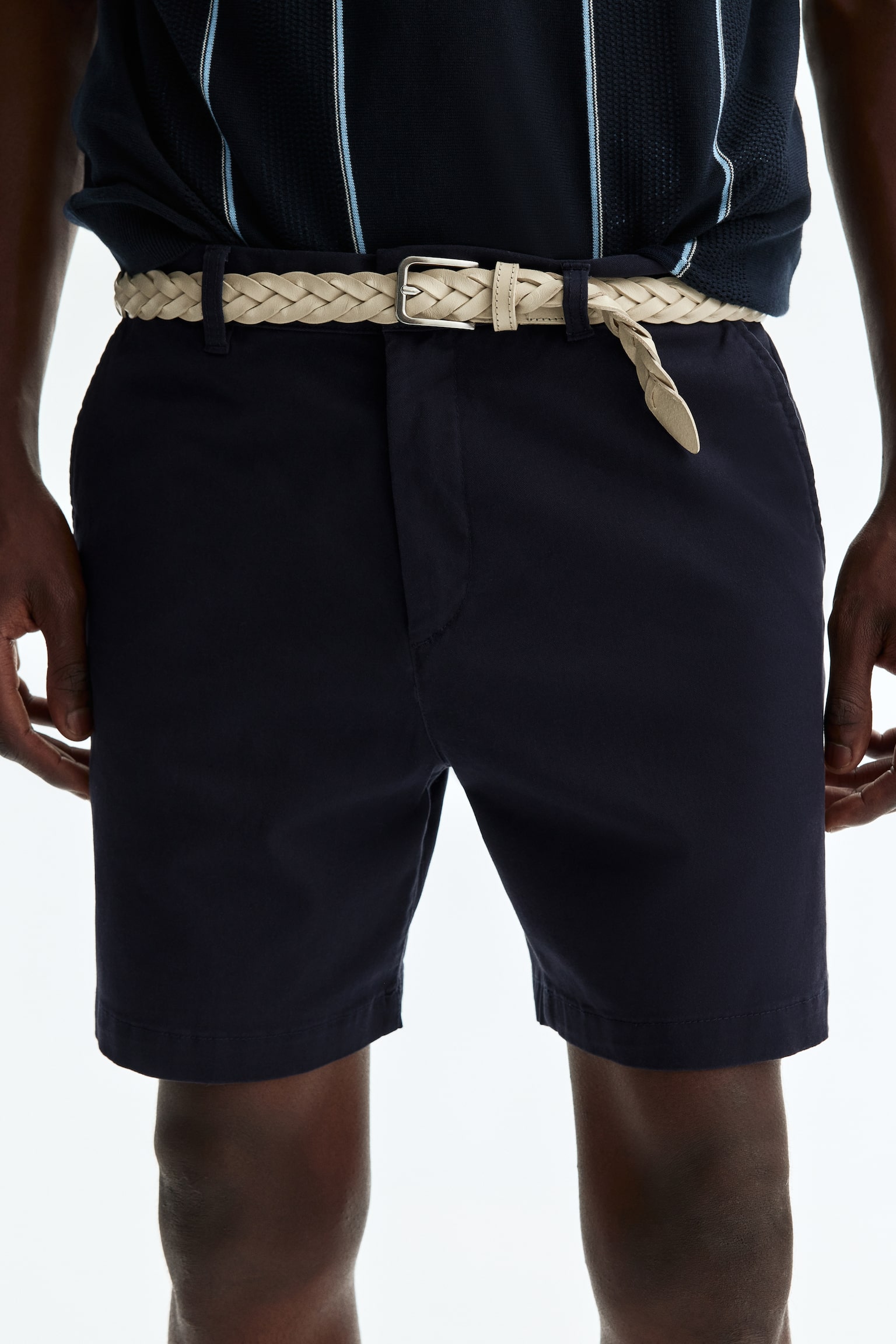 Regular Fit Cotton chino shorts - 6