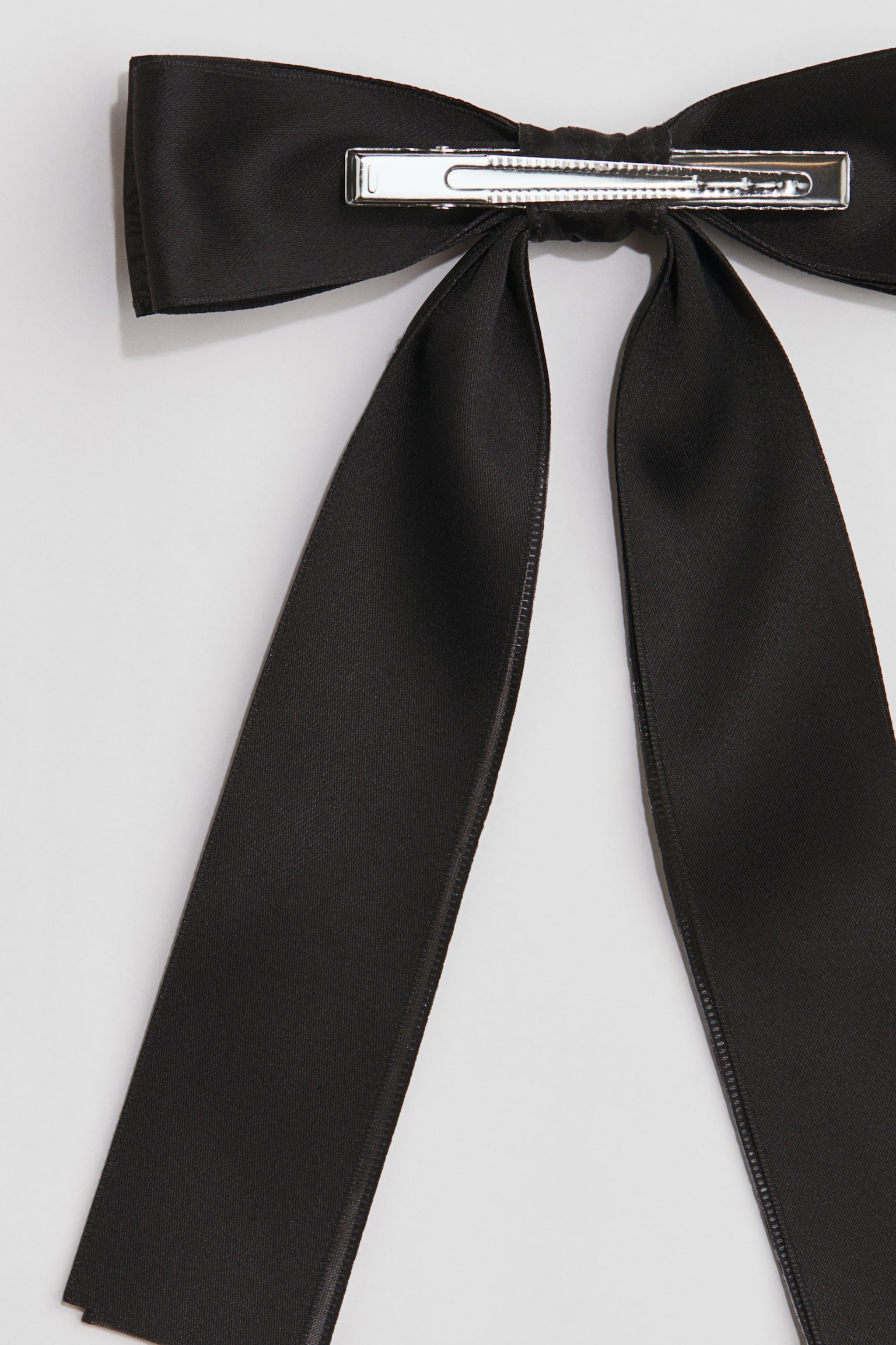 Bow-detail hair clip - Black - 2