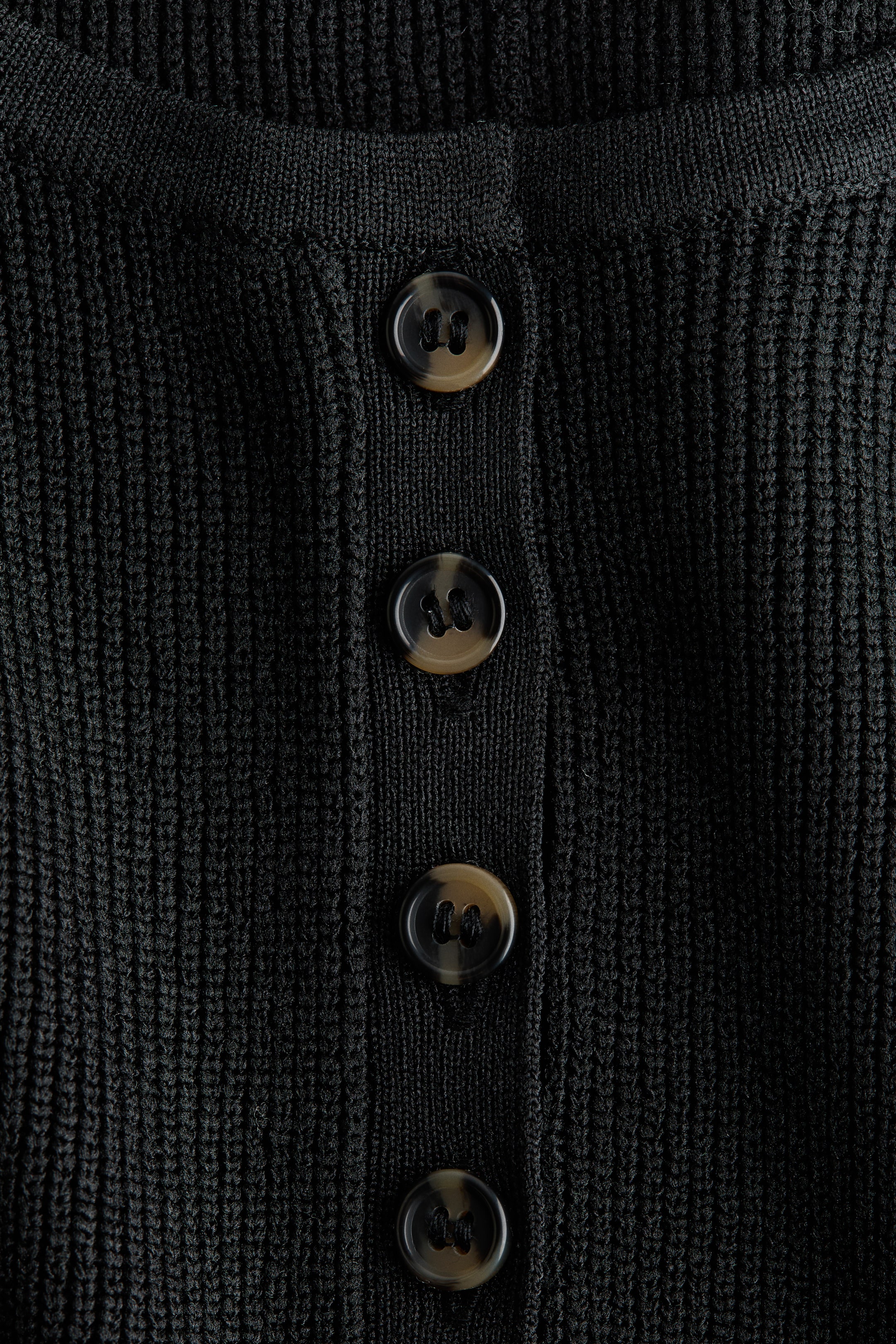 查看大圖: 羅紋針織荷葉浪邊背心 - 黑色 - Ladies | H&M 2