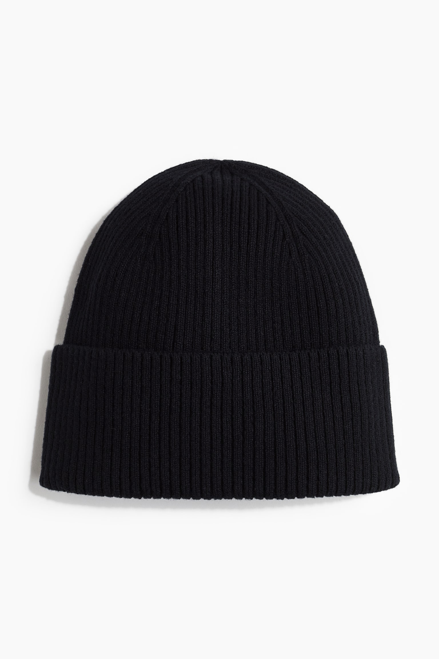 Rib-knit hat - Black/Navy blue/Dark grey marl/White - 1