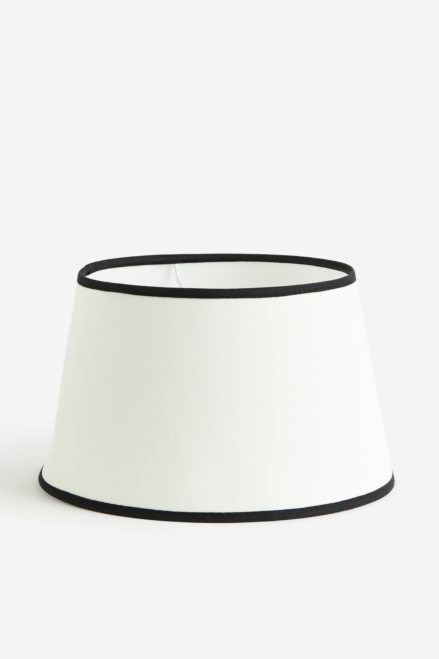 Cotton canvas lampshade - White/Black - 1