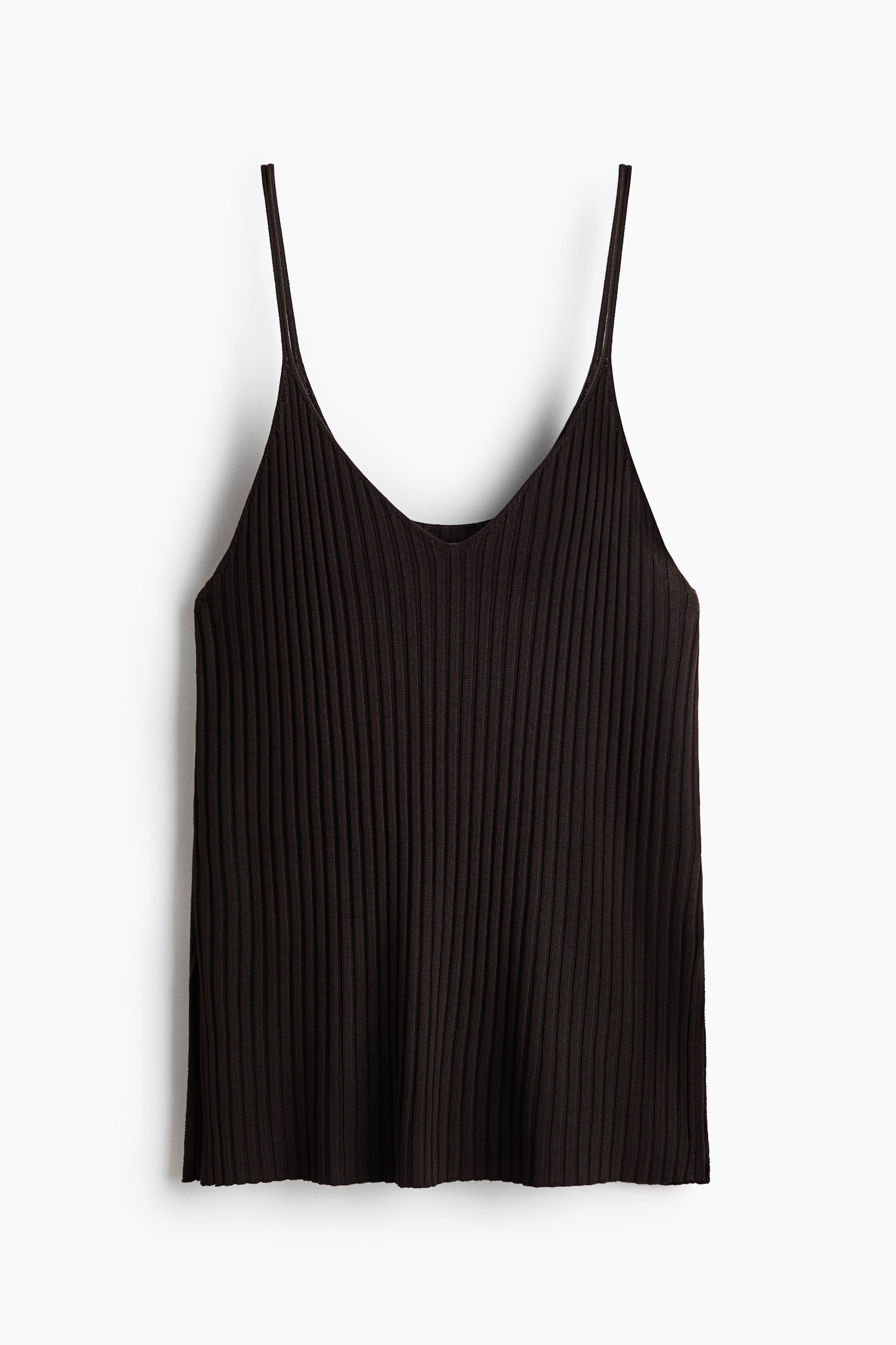 Haut en tricot de viscose côtelée