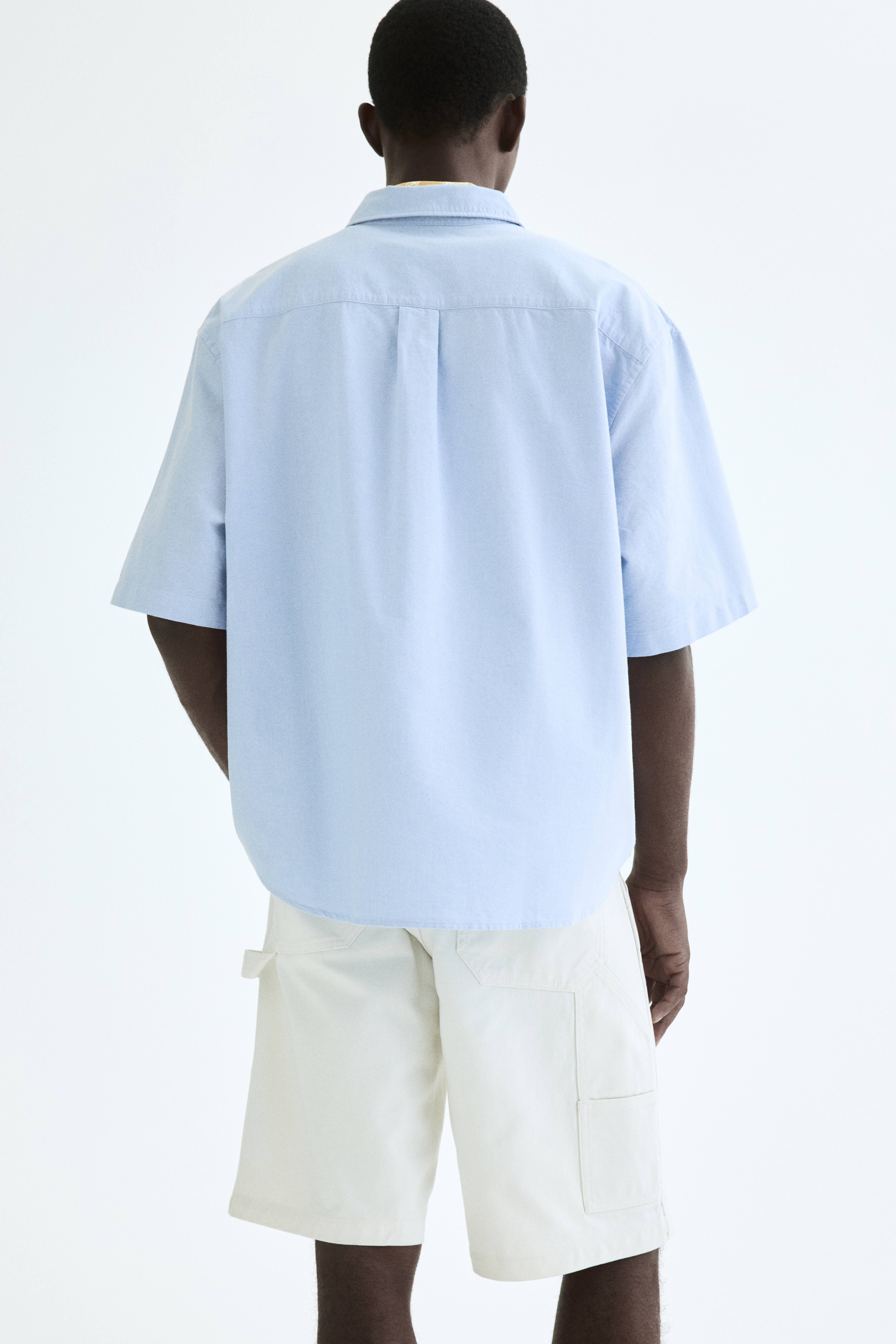 Relaxed-Fit Short-Sleeved Oxford Shirt