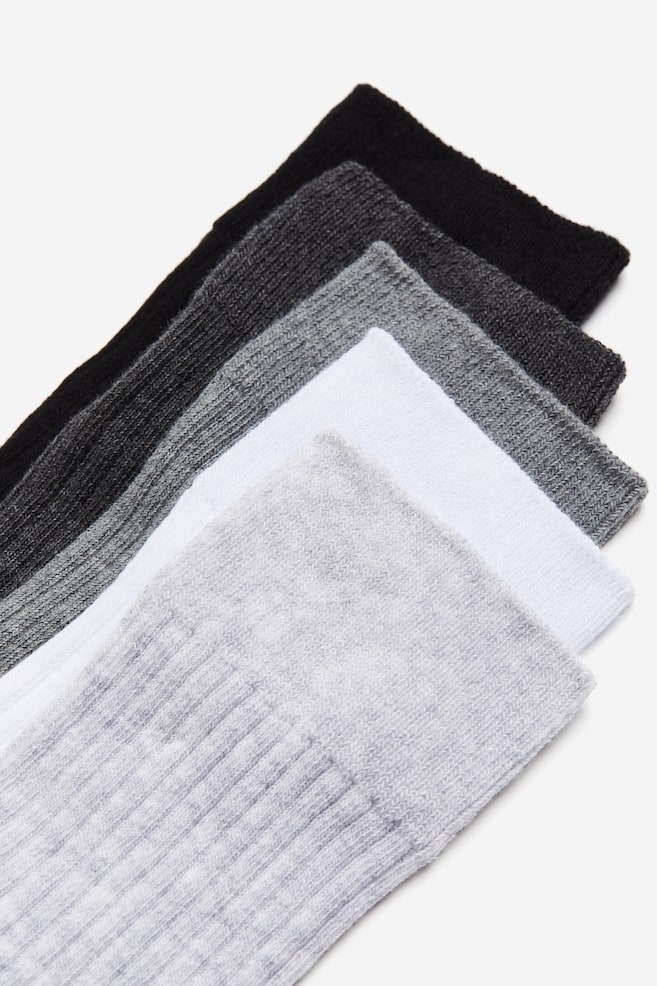 5-pack socks - Black/Grey/White - 3