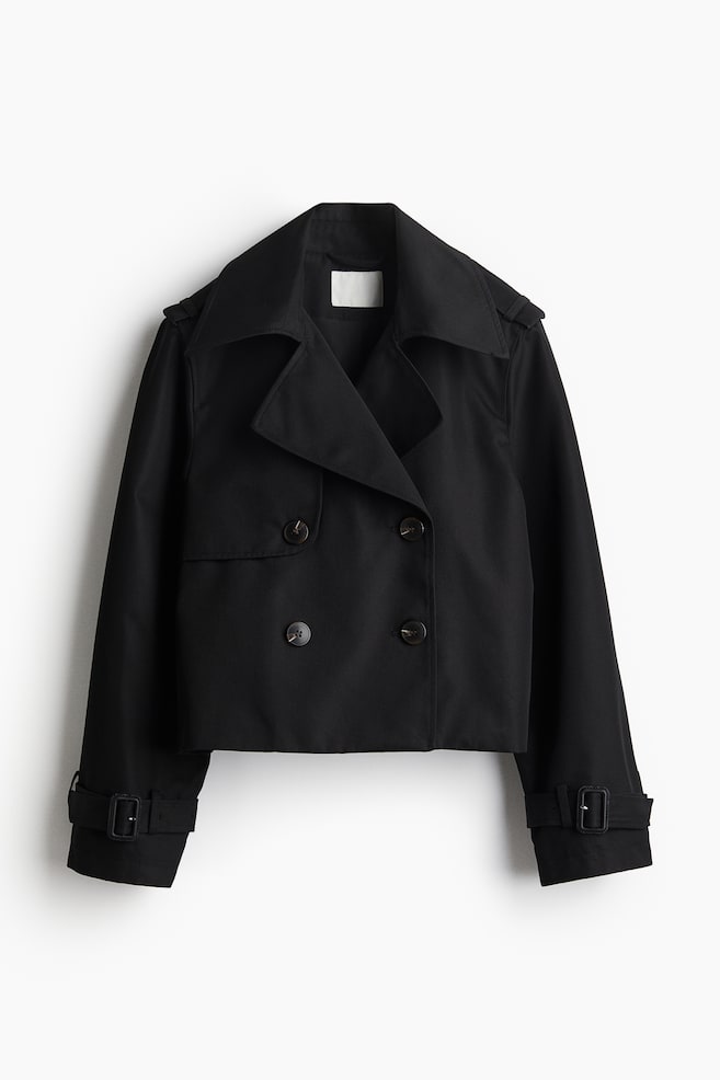 Trench-look jacket - Black - 2