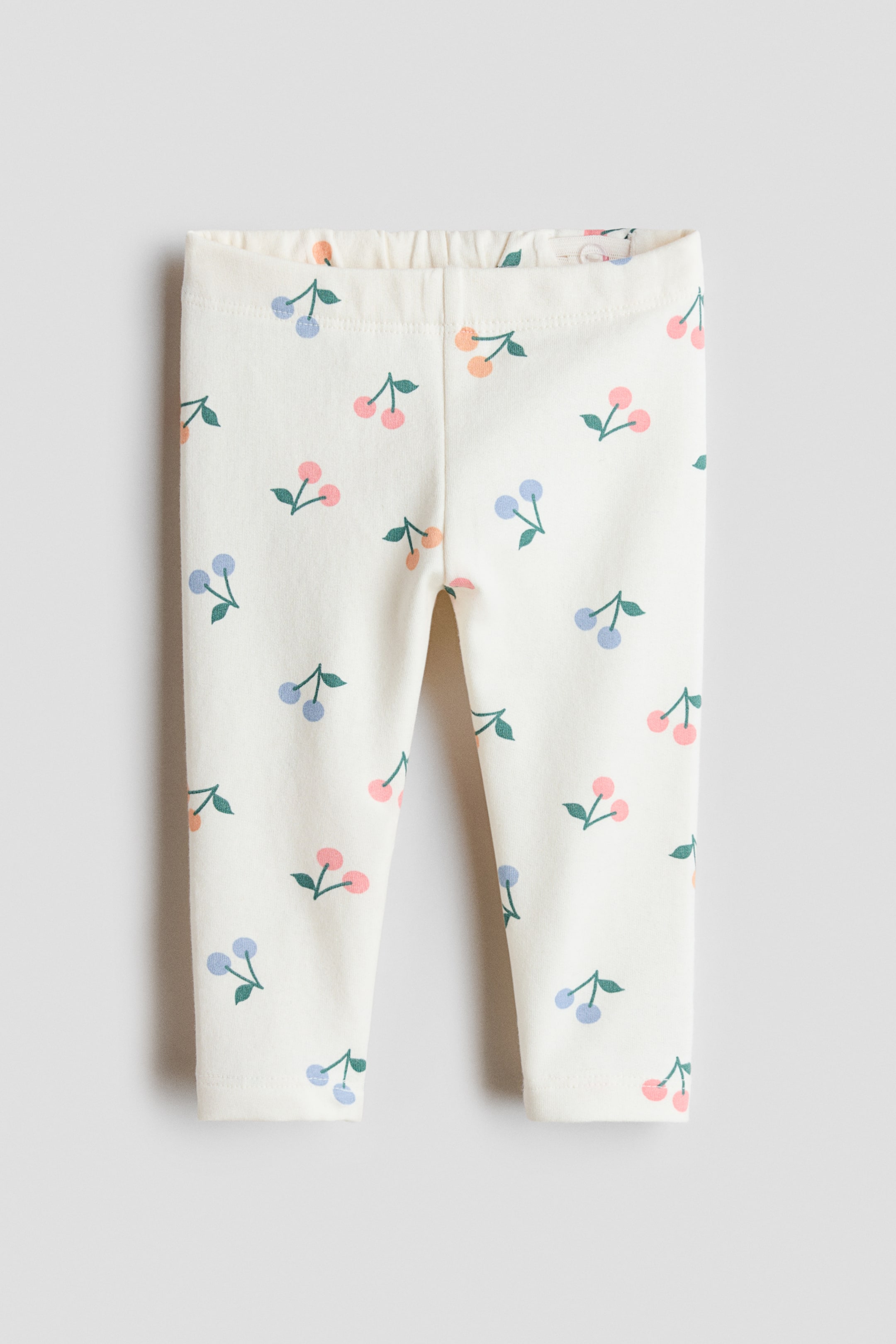 Büyük resmi görüntüle: İçi Tüylü Tayt - Krem/Kirazlar - ÇOCUK | H&M TR 1