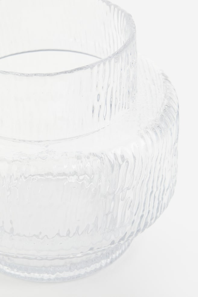 Glass vase - Transparent/Beige - 3