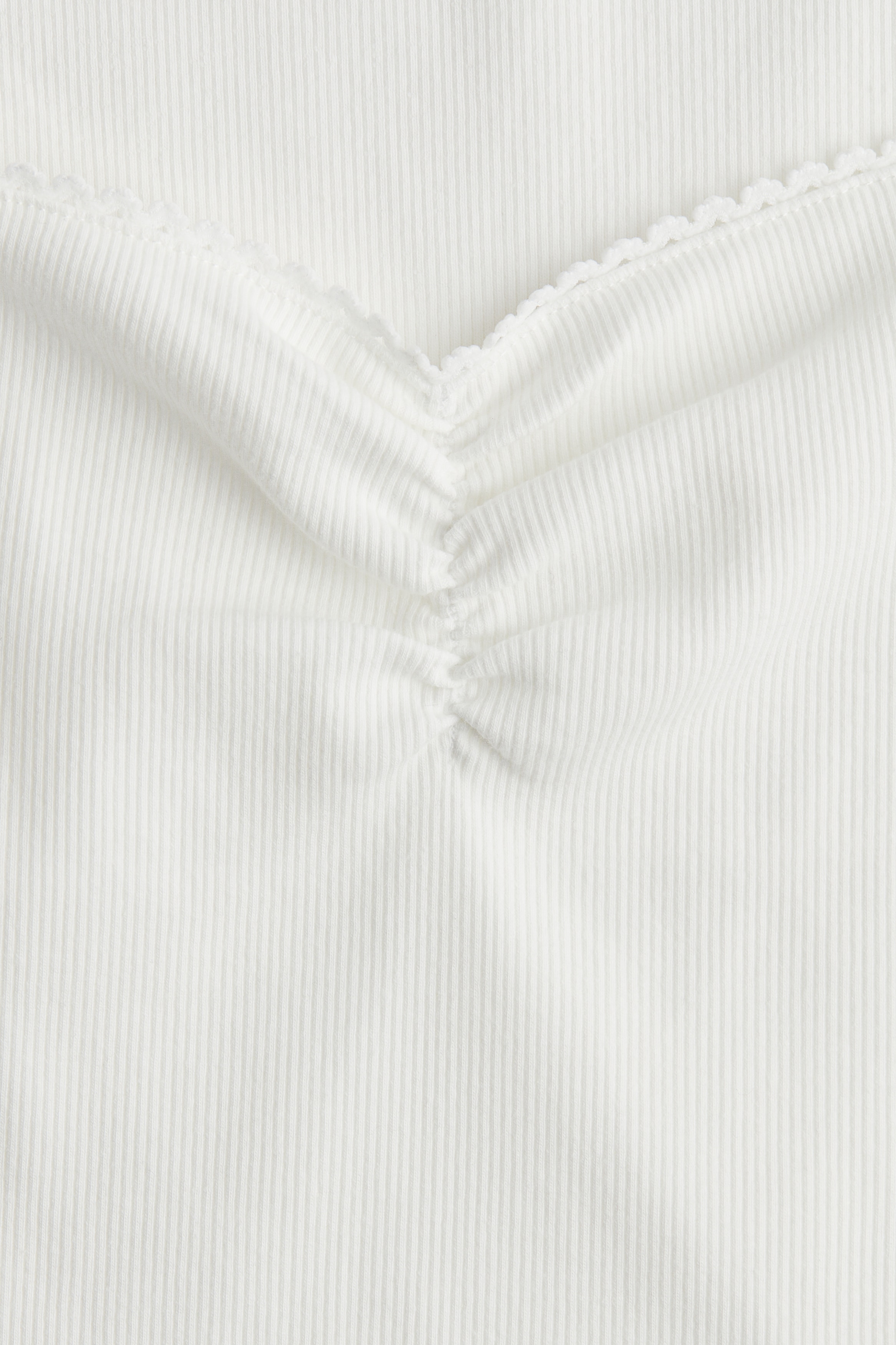 Ribbed sweetheart-neck top