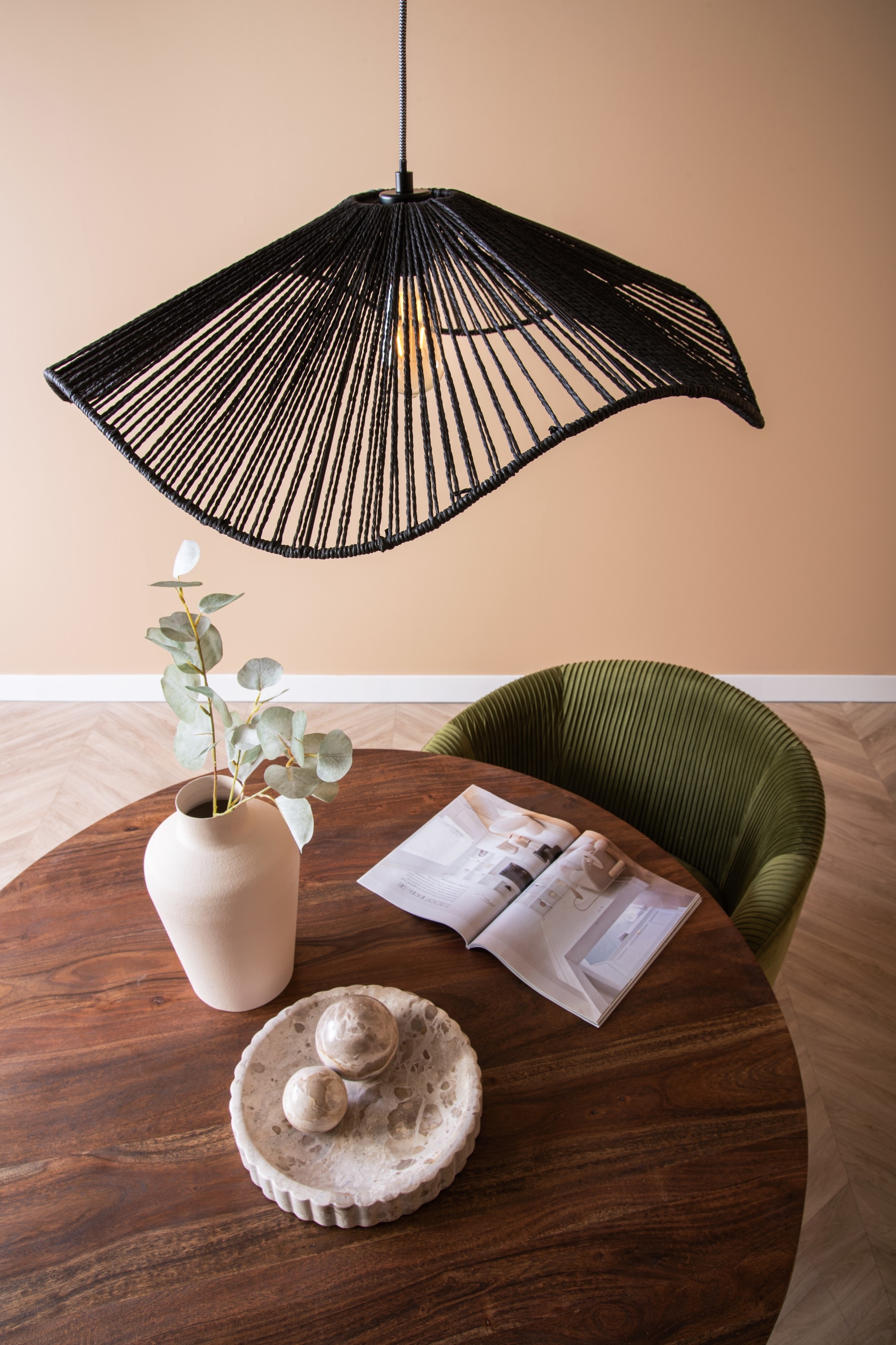 Sombra Hängelampe - Schwarz/Natürlich