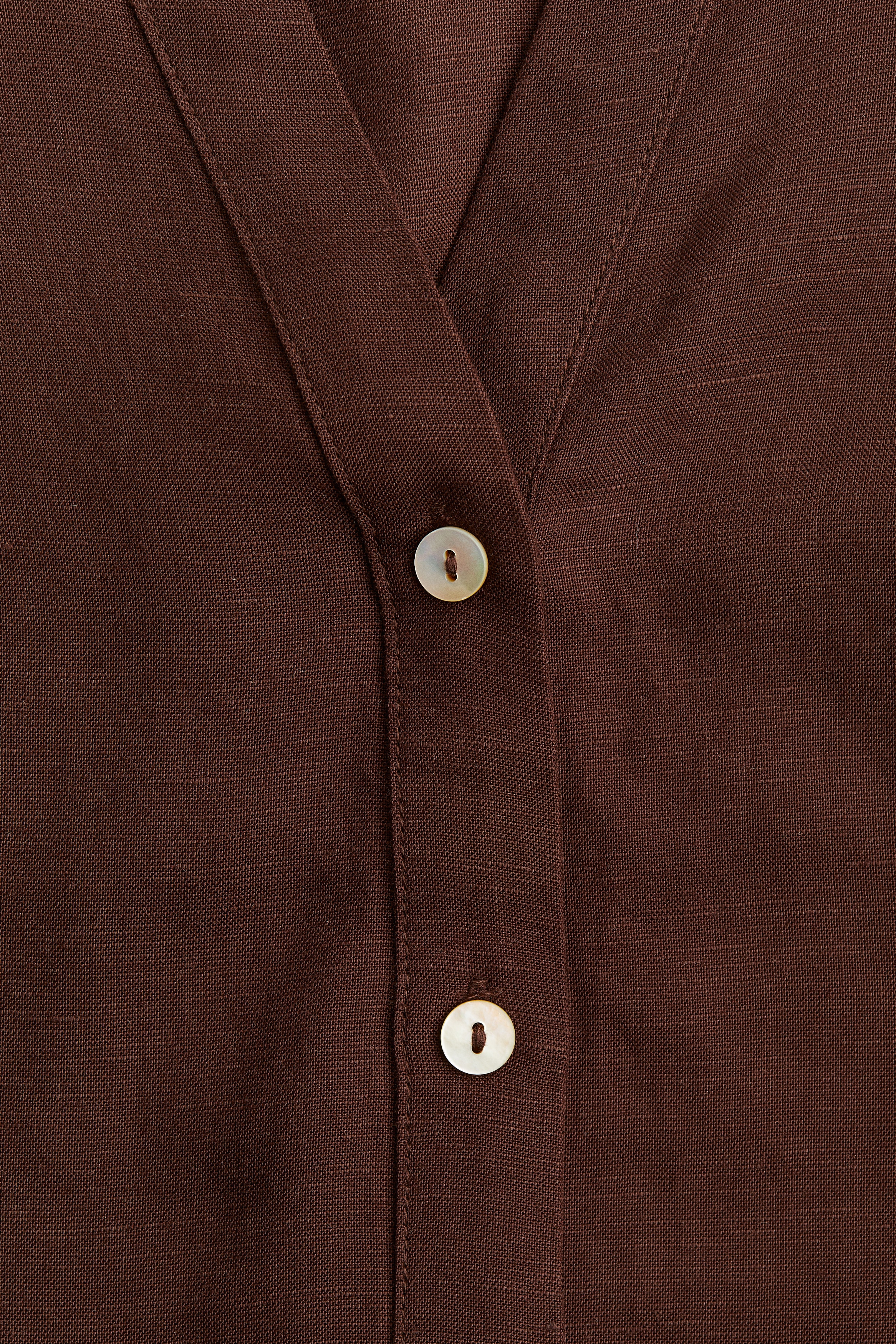 Sleeveless linen-blend blouse