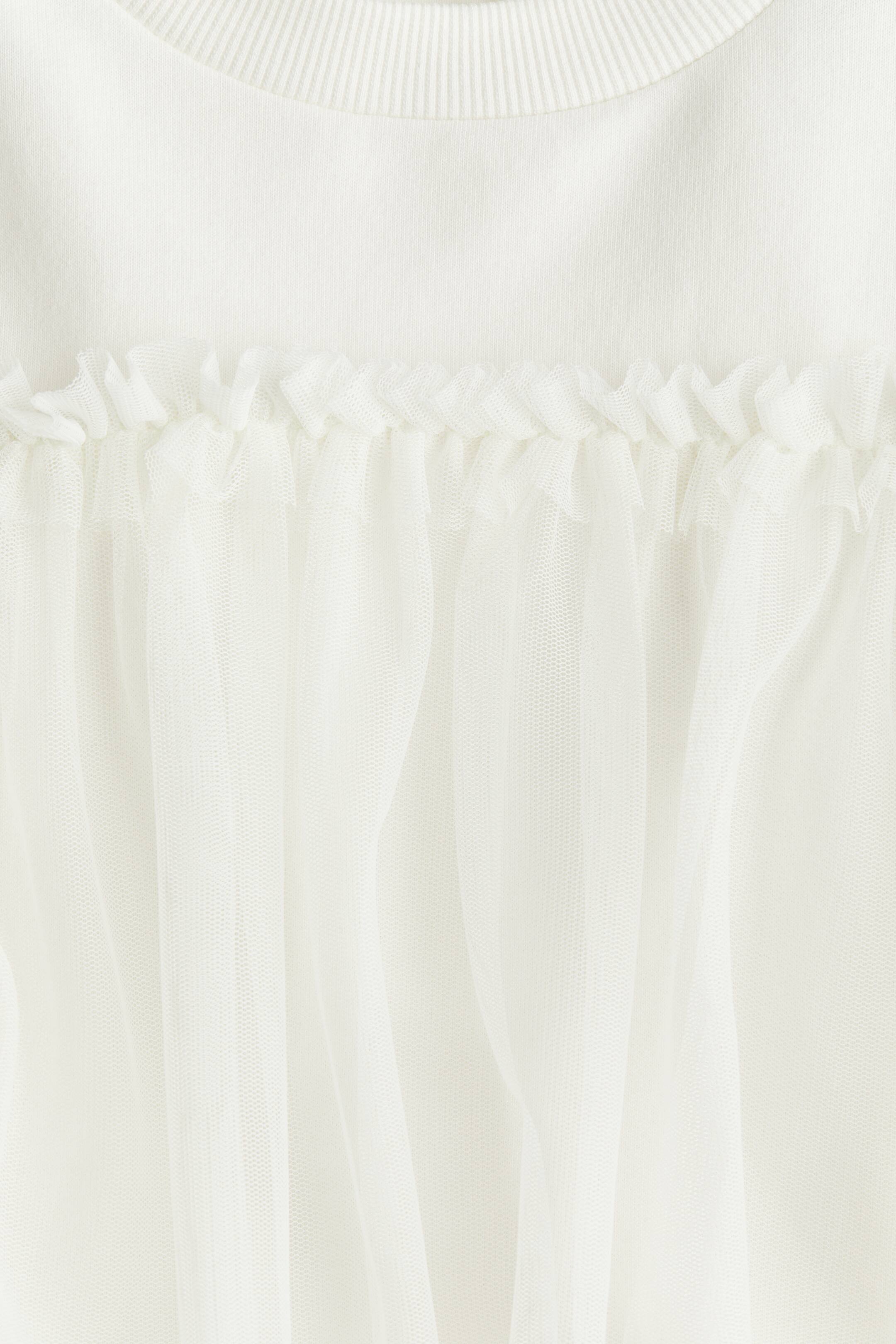 拡大画像を表示: チュールレイヤー スウェットトップス - ホワイト - Kids | H&M JP 7