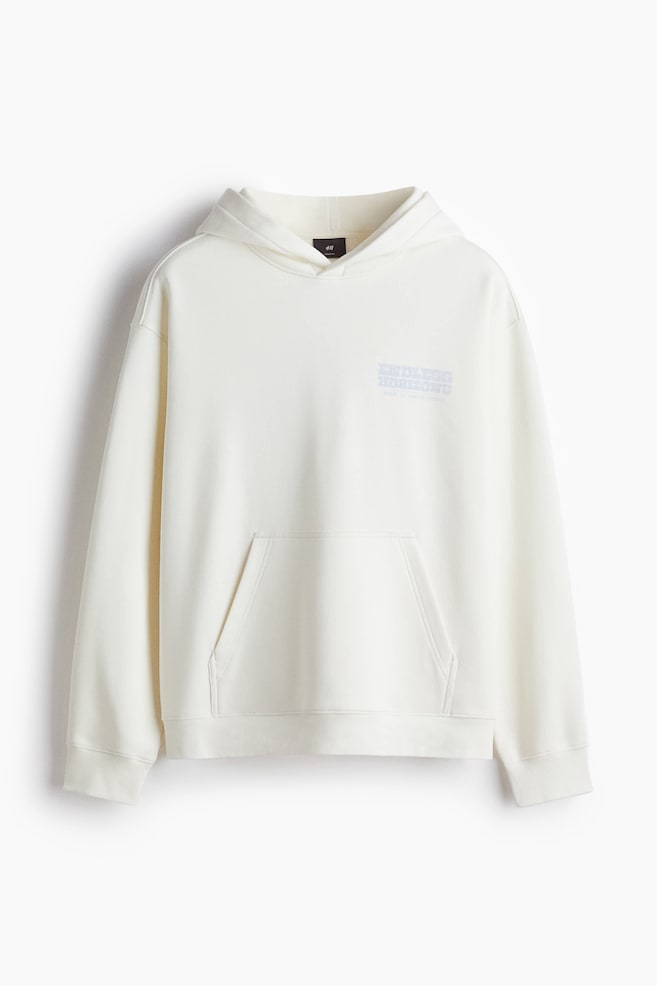 Bedruckter Hoodie in Relaxed Fit - Weiss/Endless Horizons/Schwarz/Appetites/Dunkelbraun/Verdant Blooms - 1