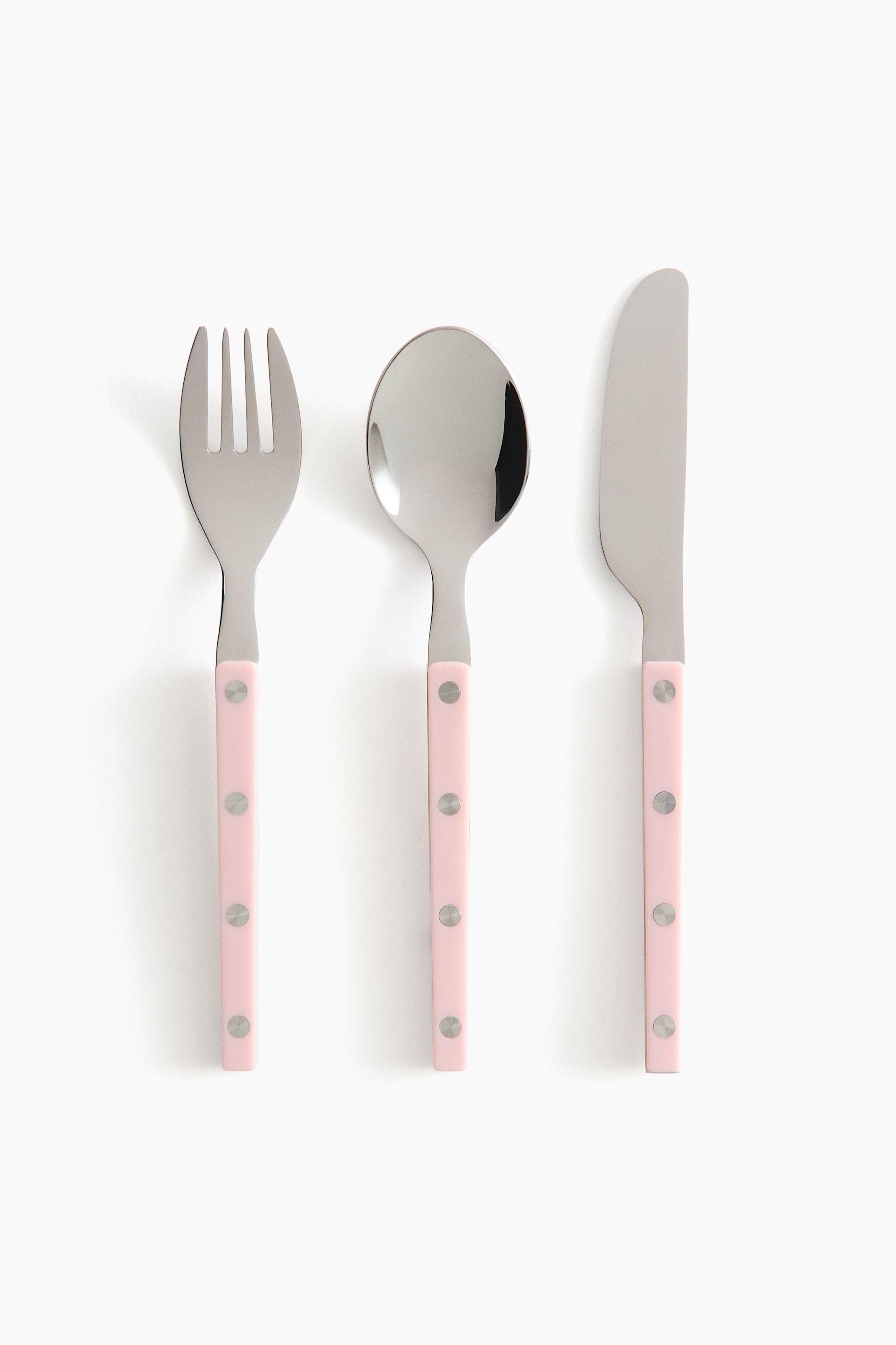 Ampliar la imagen: Set de 3 cubiertos infantiles - Rosa claro | H&M MX 1