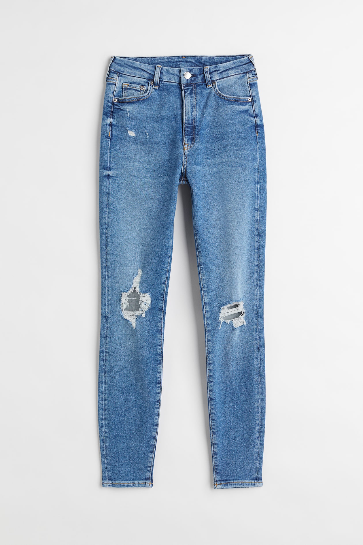 Embrace High Ankle Jeans - High waist - Ankle length - Denim blue ...