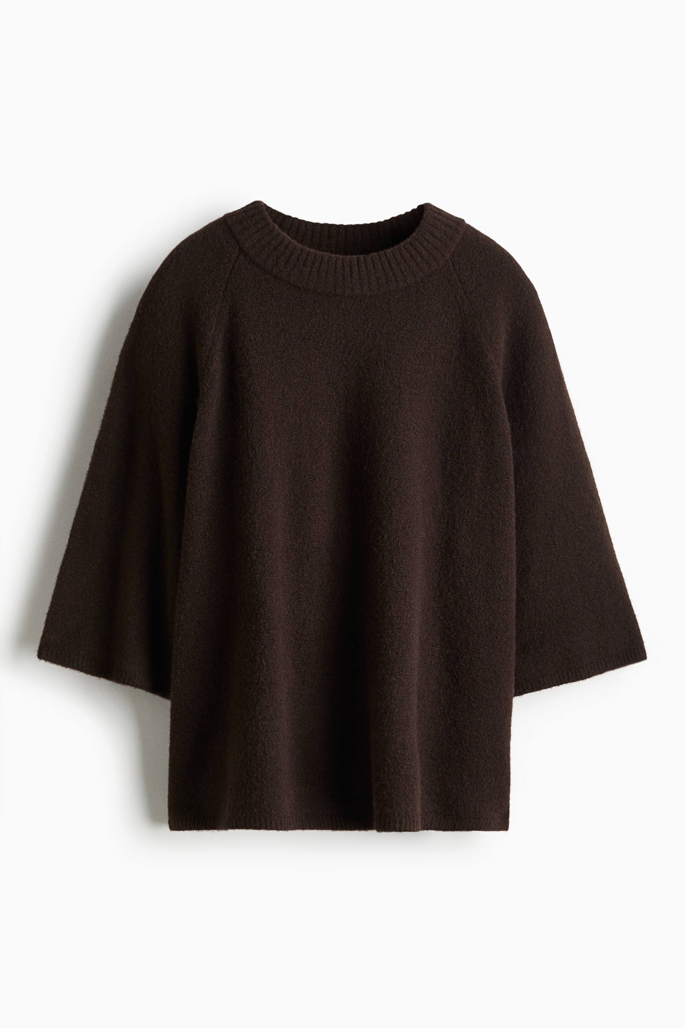 Short-sleeved jumper - Dark brown