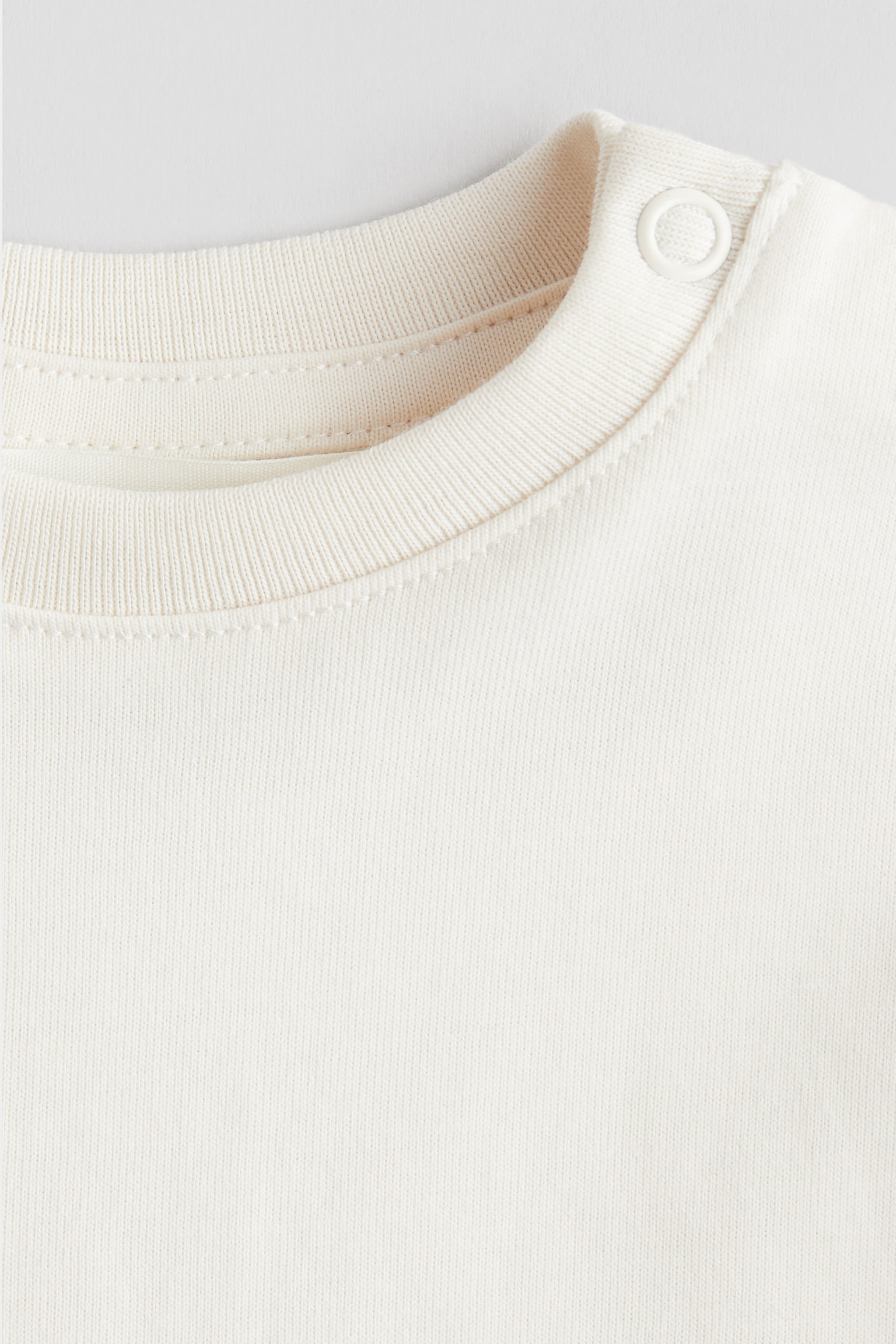 Детская футболка H&M Long-Sleeved Pima Cotton, цвет: Белый — фото 2