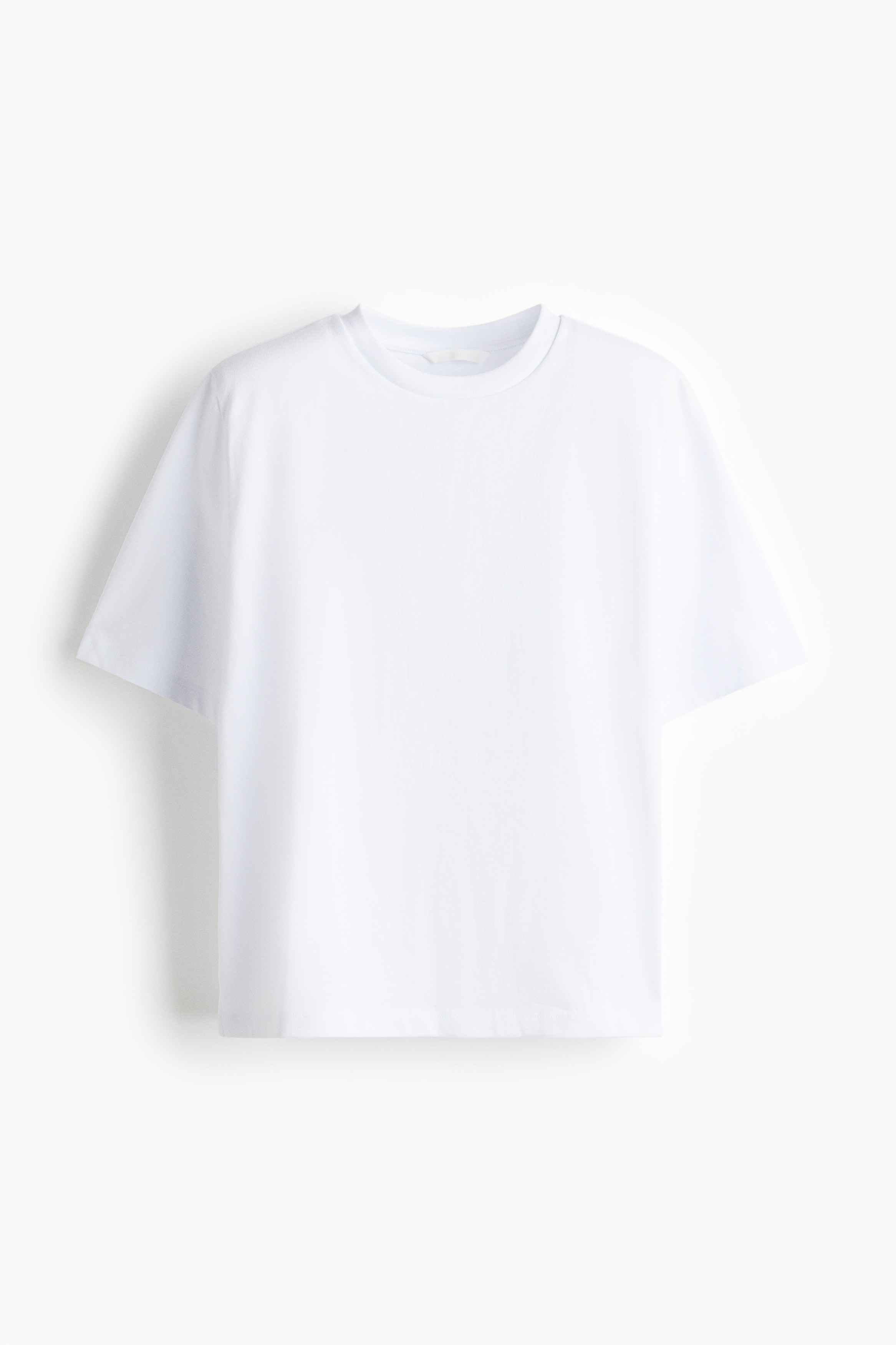 ルーズフィット コットンTシャツ - ホワイト/ブラウン