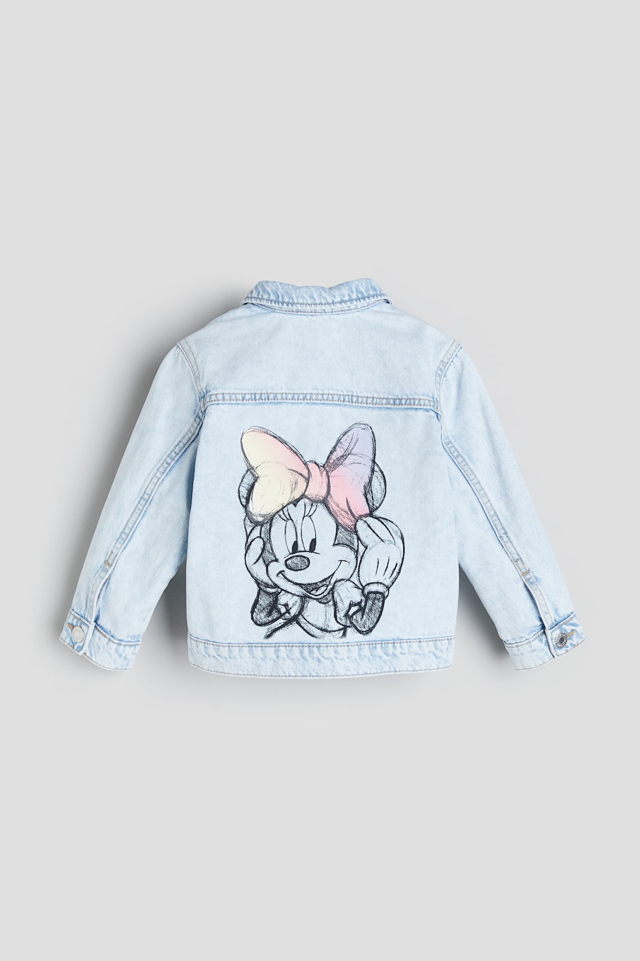 Print Denim Jacket Light denim blue/Minnie Mouse Kids H&M AU