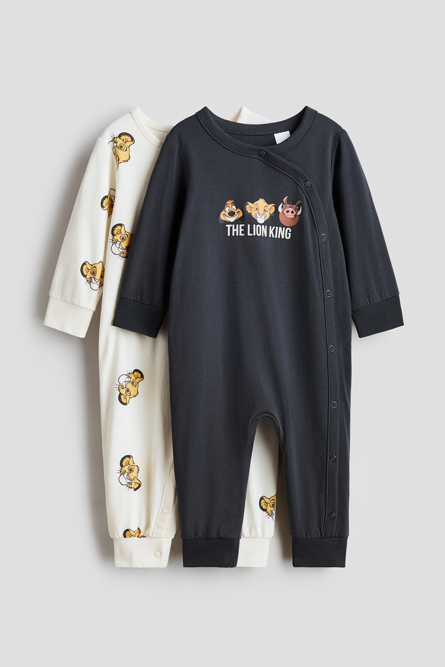 カバーオールパジャマ 2着セット - ダークグレー／ライオン・キング/ライトグリーン／ミッキーマウス/ブルー／ミッキーマウス/ライトピンク／ミニーマウス/レッド／ミニーマウス/ライトダスティピンク／バンビ/ターコイズ／ライオン・キング/ダスティブルー／スーパーマン/ライトターコイズ／ミッキーマウス/パウダーピンク／ミニーマウス