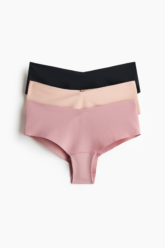 Женские трусы-хипстеры H&M бесшовные с лайкрой, 3 шт