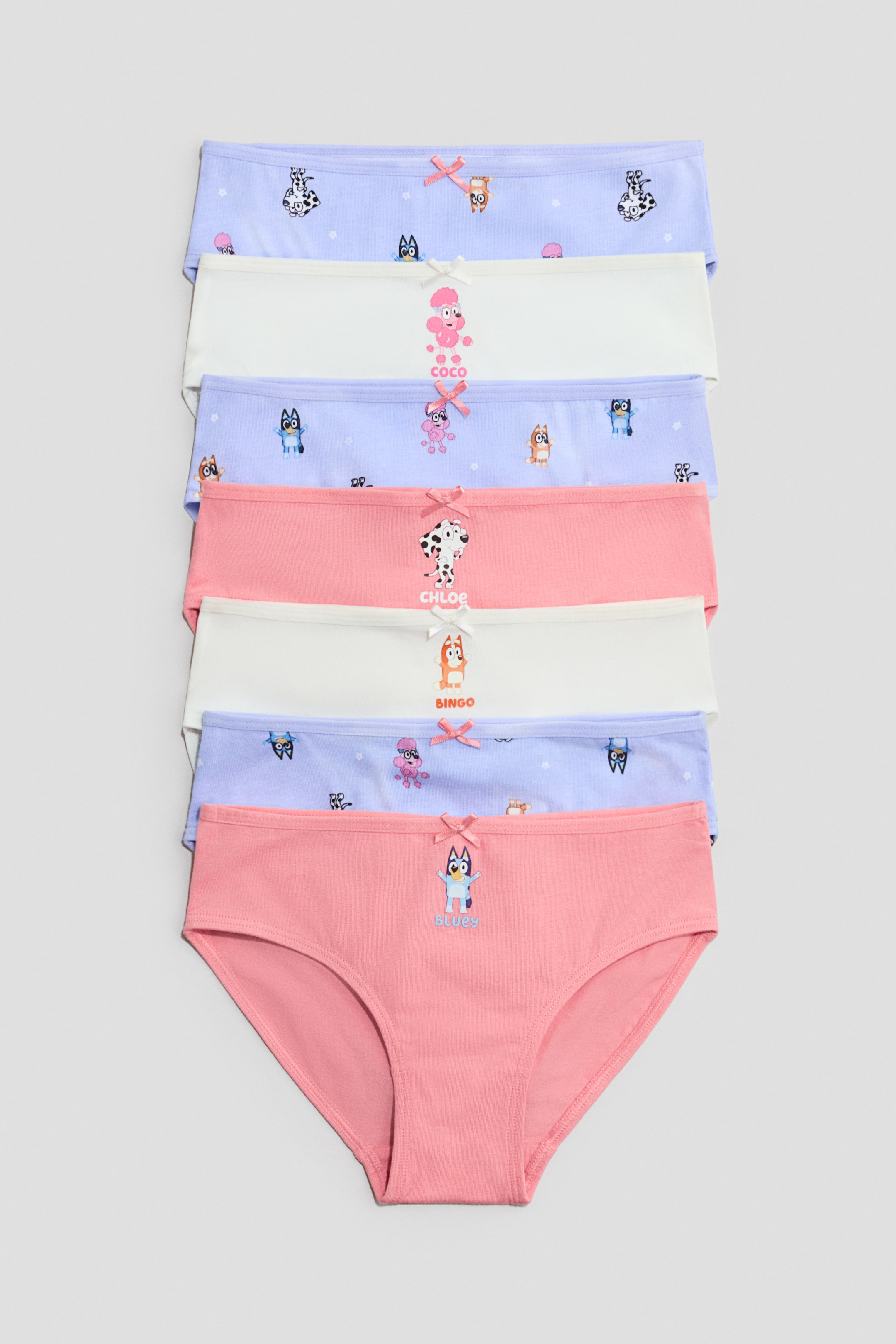Ingrandisci l'immagine: Slip in cotone 7 pz - Rosa/Bluey - BAMBINO | H&M CH 1