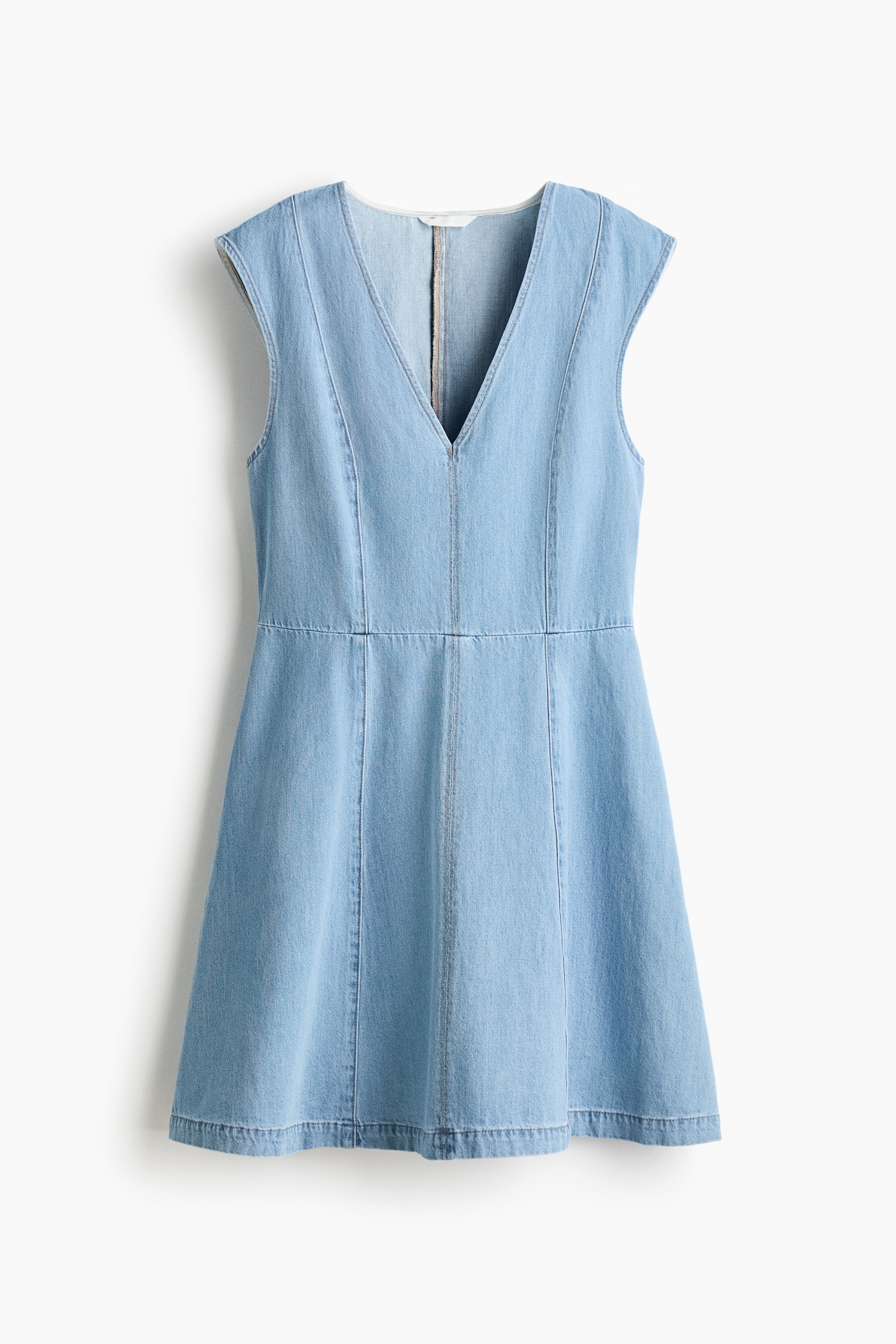 Sleeveless denim dress - Light denim blue - 2
