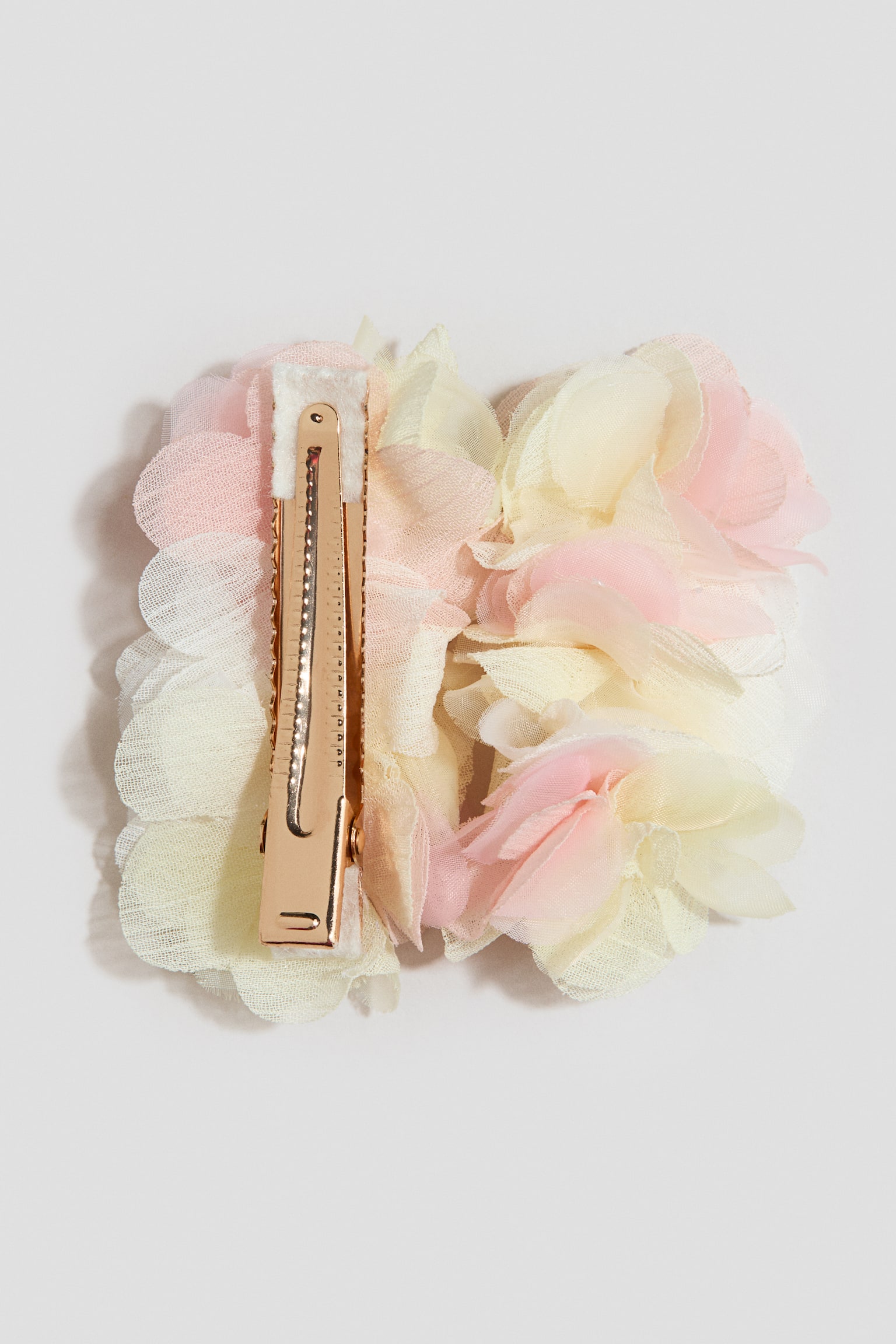 Lot de 2 barrettes avec appliqués floraux - Rose clair/fleurs - 2