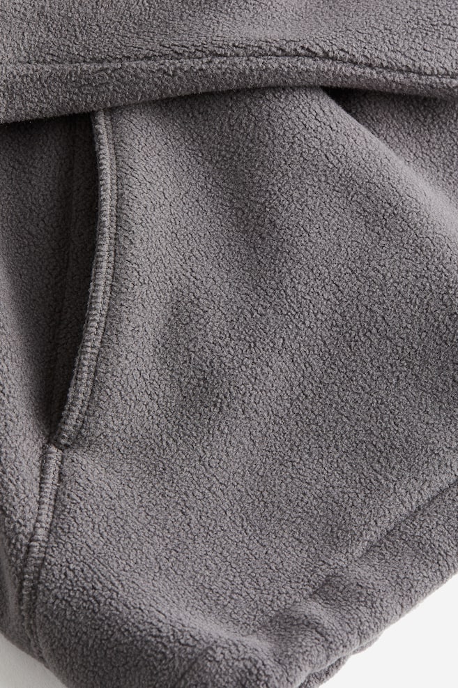 DryMove™ Fleece-Sportshirt mit Zipper - Dunkelgrau/Braun - 6