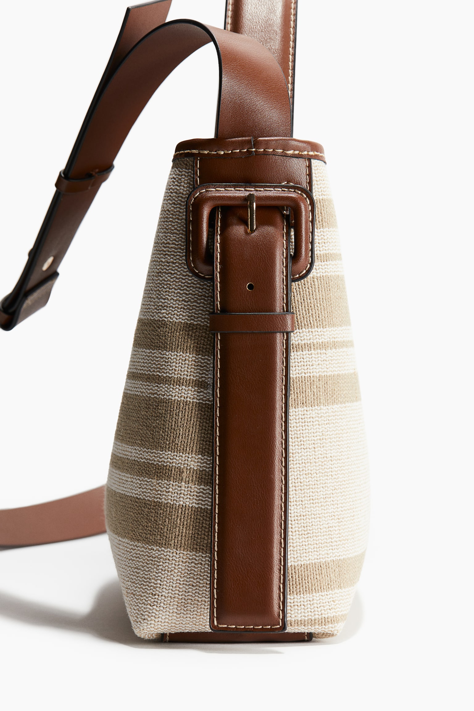 Crossbody Bag - Beige/Stripe - 5