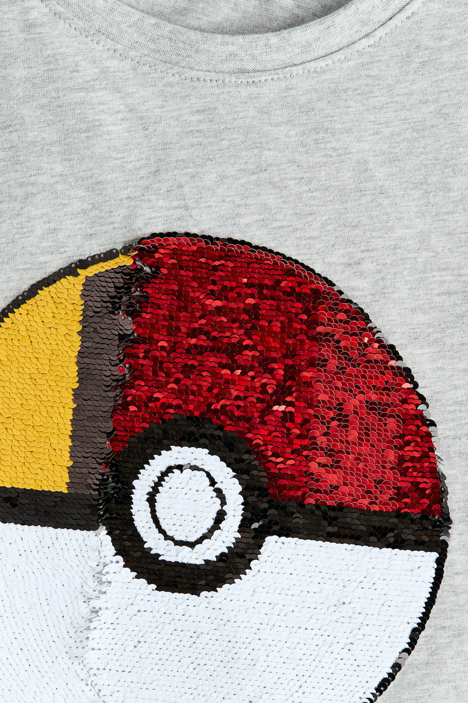 T-shirt med vendbare pailletter - Lysegråmeleret/Pokémon/Mørkegrå/Minecraft/Rød/Spider-Man - 2