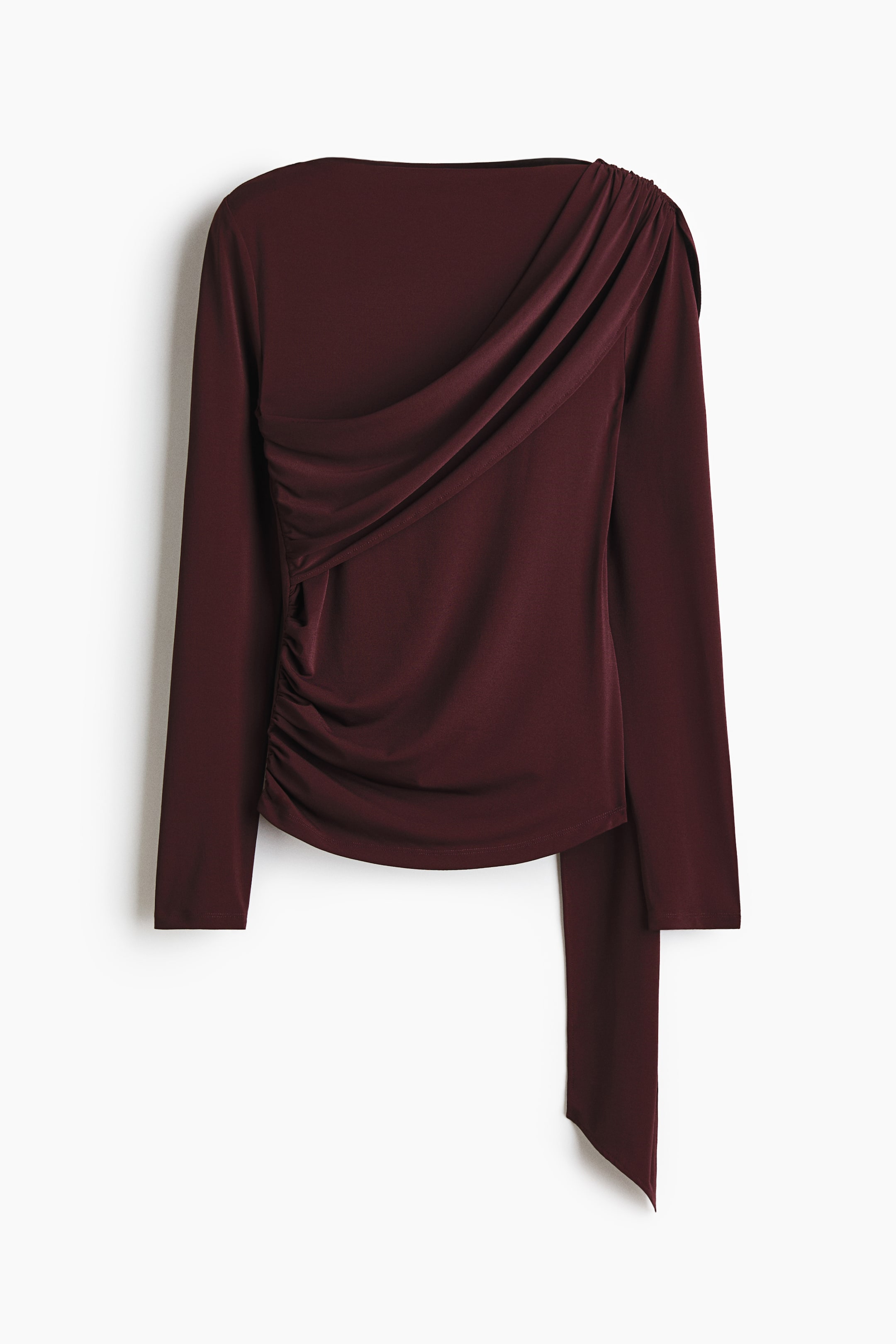 Büyük resmi görüntüle: Büzgülü Üst - Bordo - KADIN | H&M TR 1