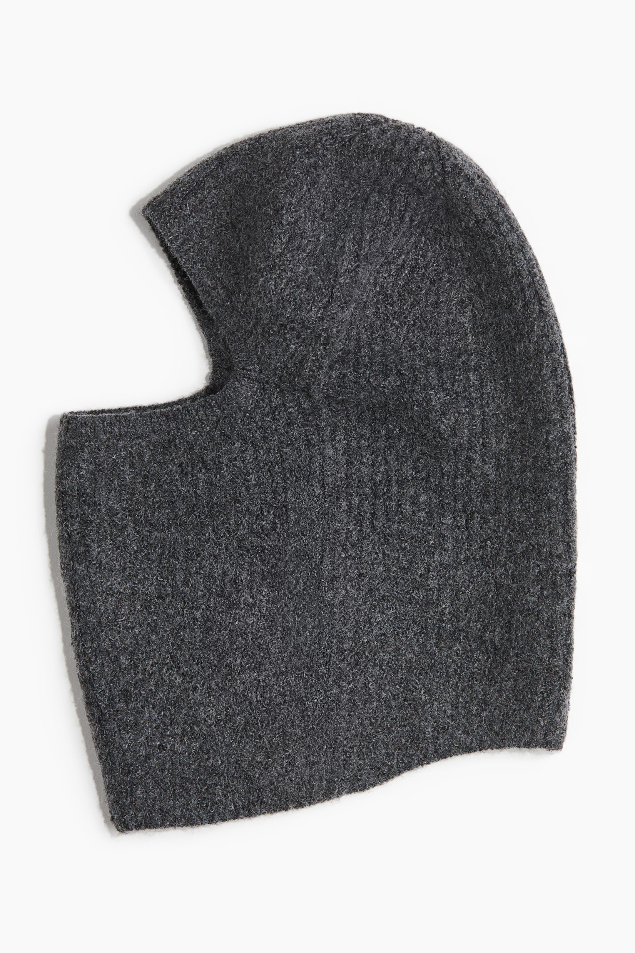 Rib-knit balaclava - Dark grey marl - Men | H&M GB 1