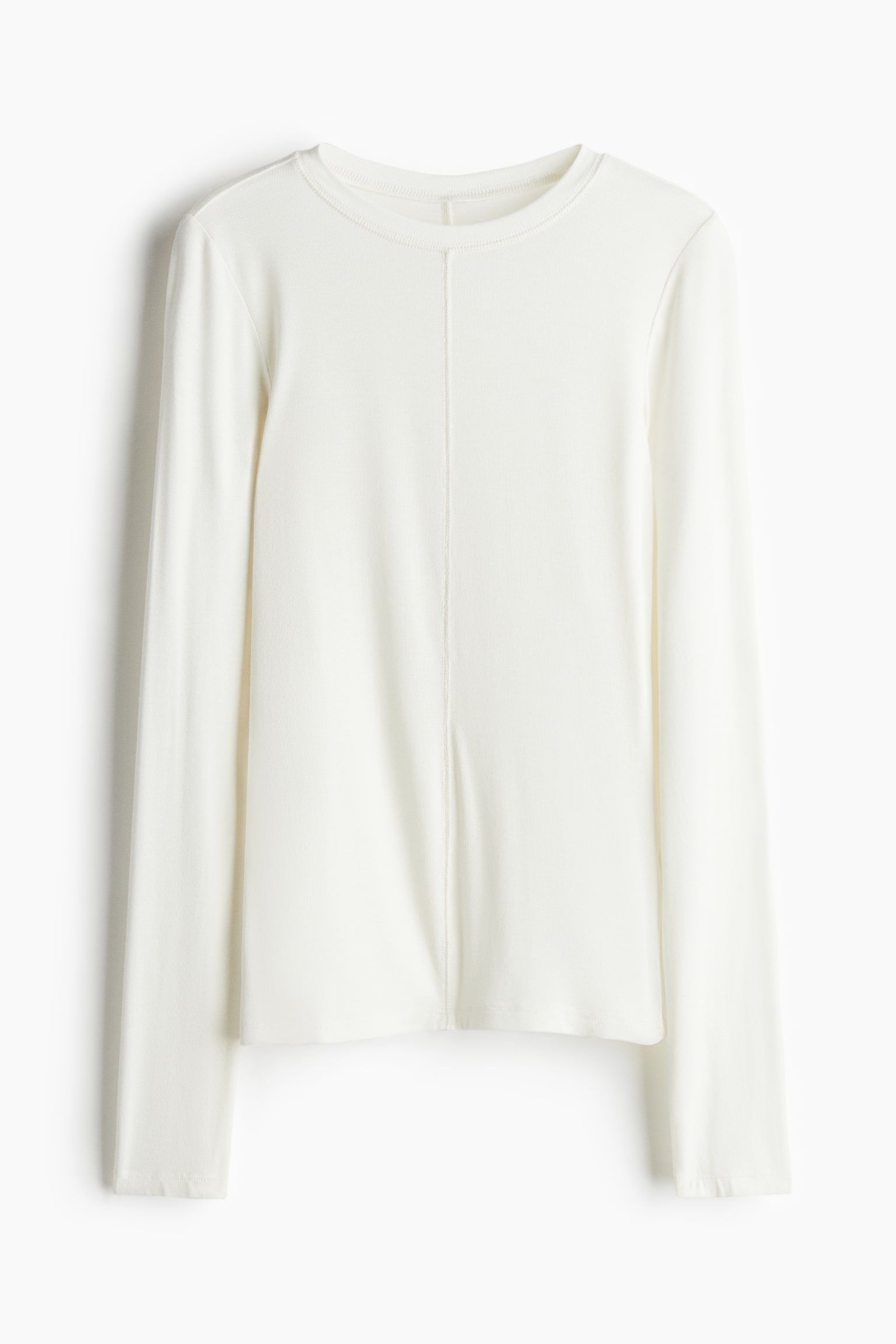 Long-sleeved jersey top - Cream/Black/Dark grey - 2