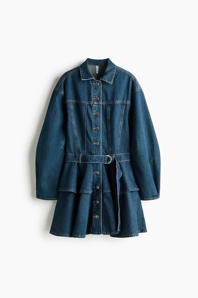 Denim shirt dress - Denim blue - 1