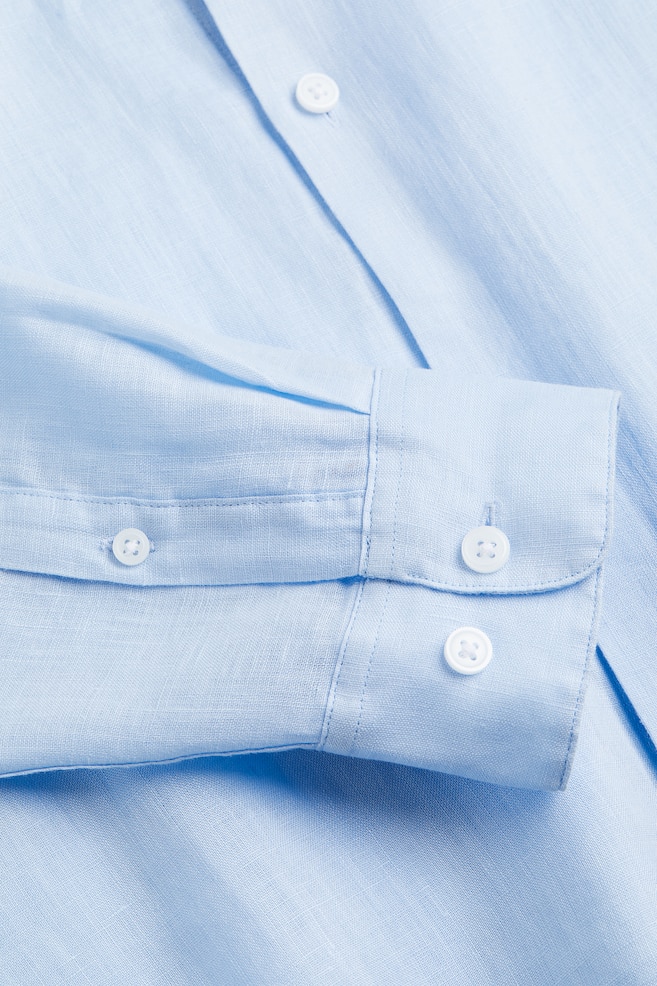 Regular Fit Linen shirt - Light blue/White/Light beige/Brown/dc/dc - 8