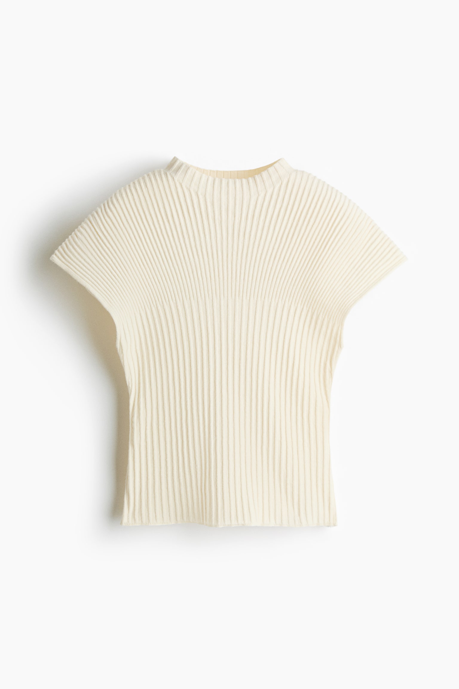 Geripptes Shirt - Cremefarben - 1