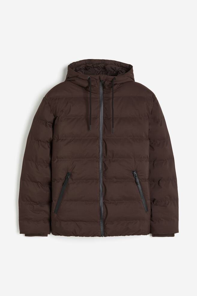 Water-repellent puffer jacket - Brown/Black/Light beige/Forest green - 2